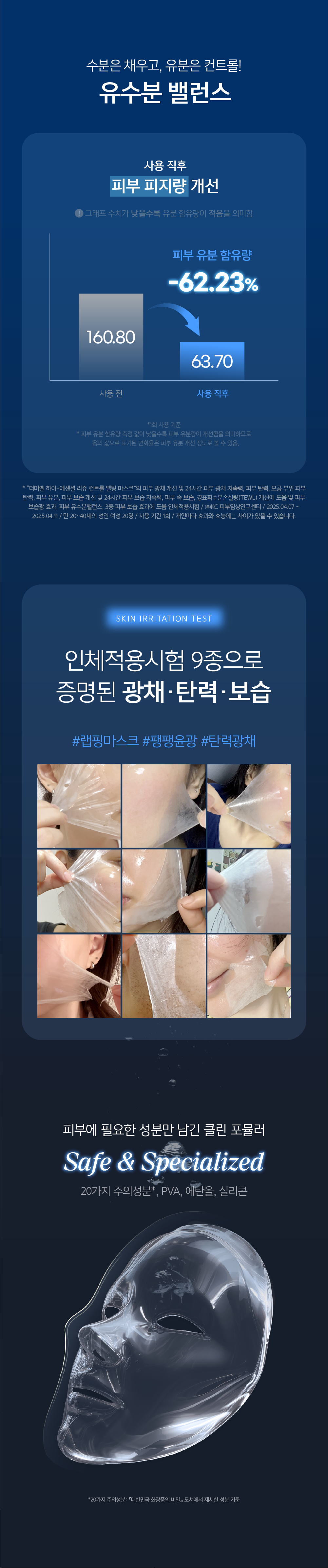 [가정의달] 더마벨 하이-에센셜 리쥬 컨트롤 멜팅 마스크 [70g]