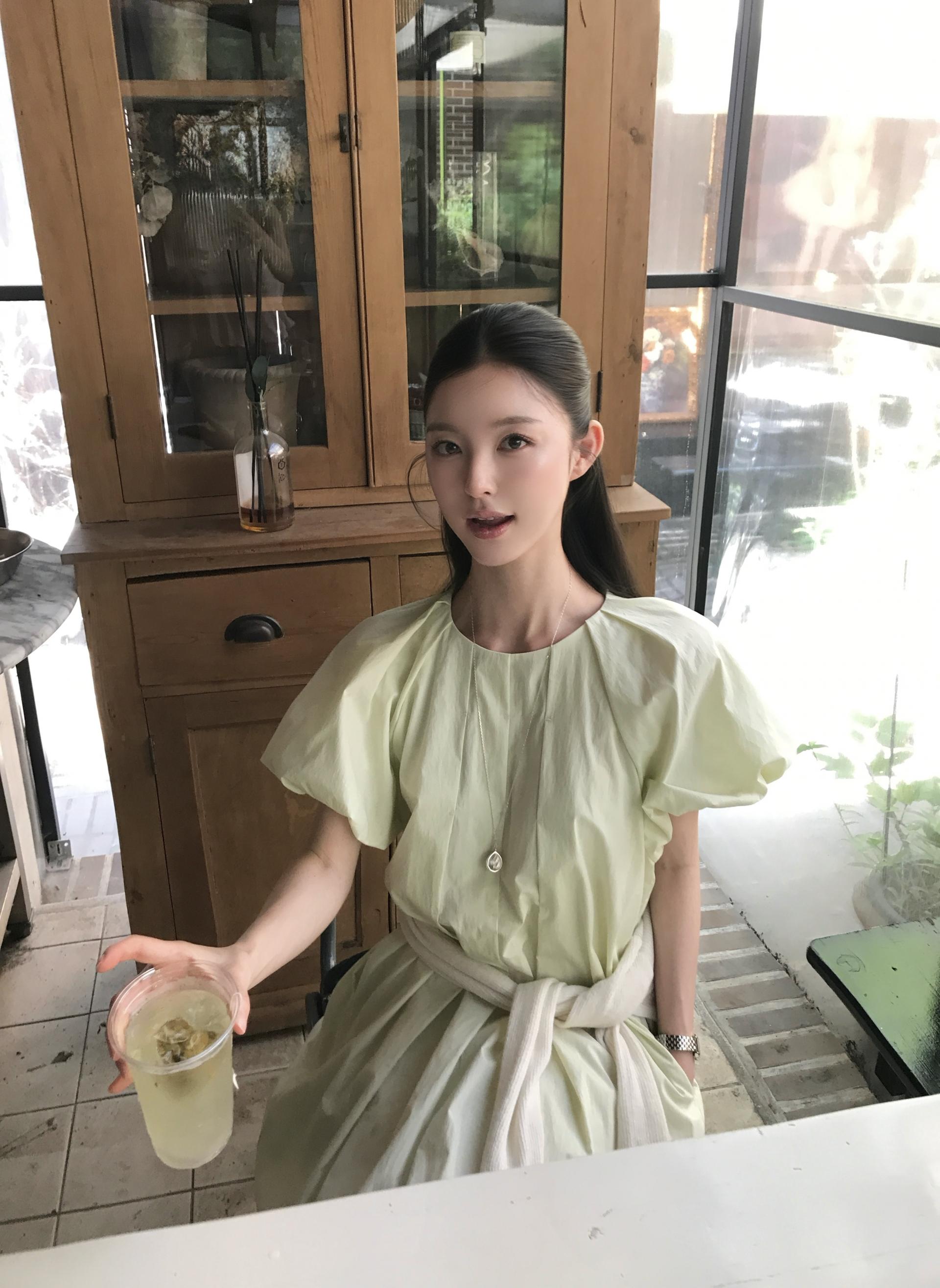 자드 퍼프 원피스 (4color)