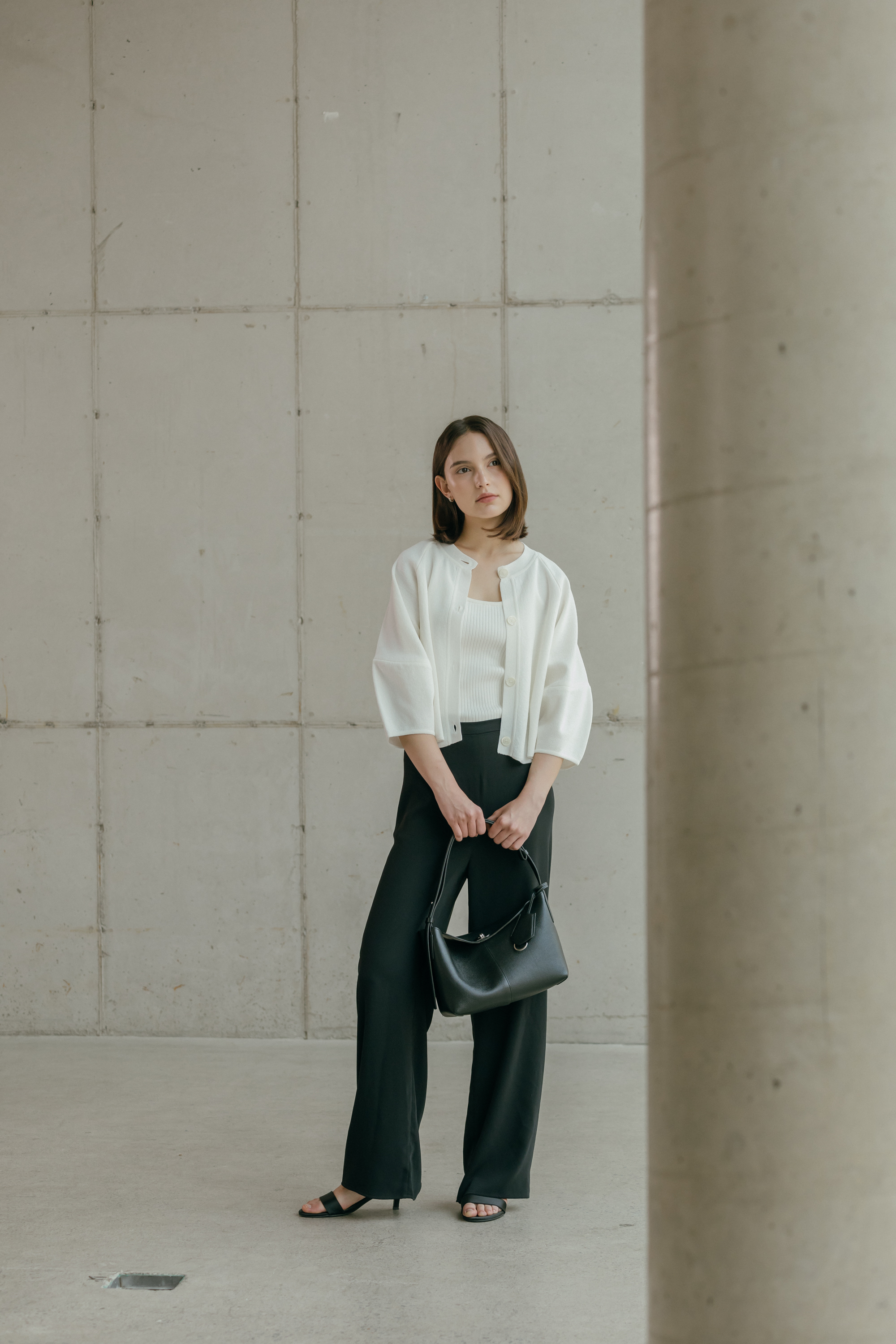 마농 드로즈볼륨 니트가디건_BLACK (2colors)