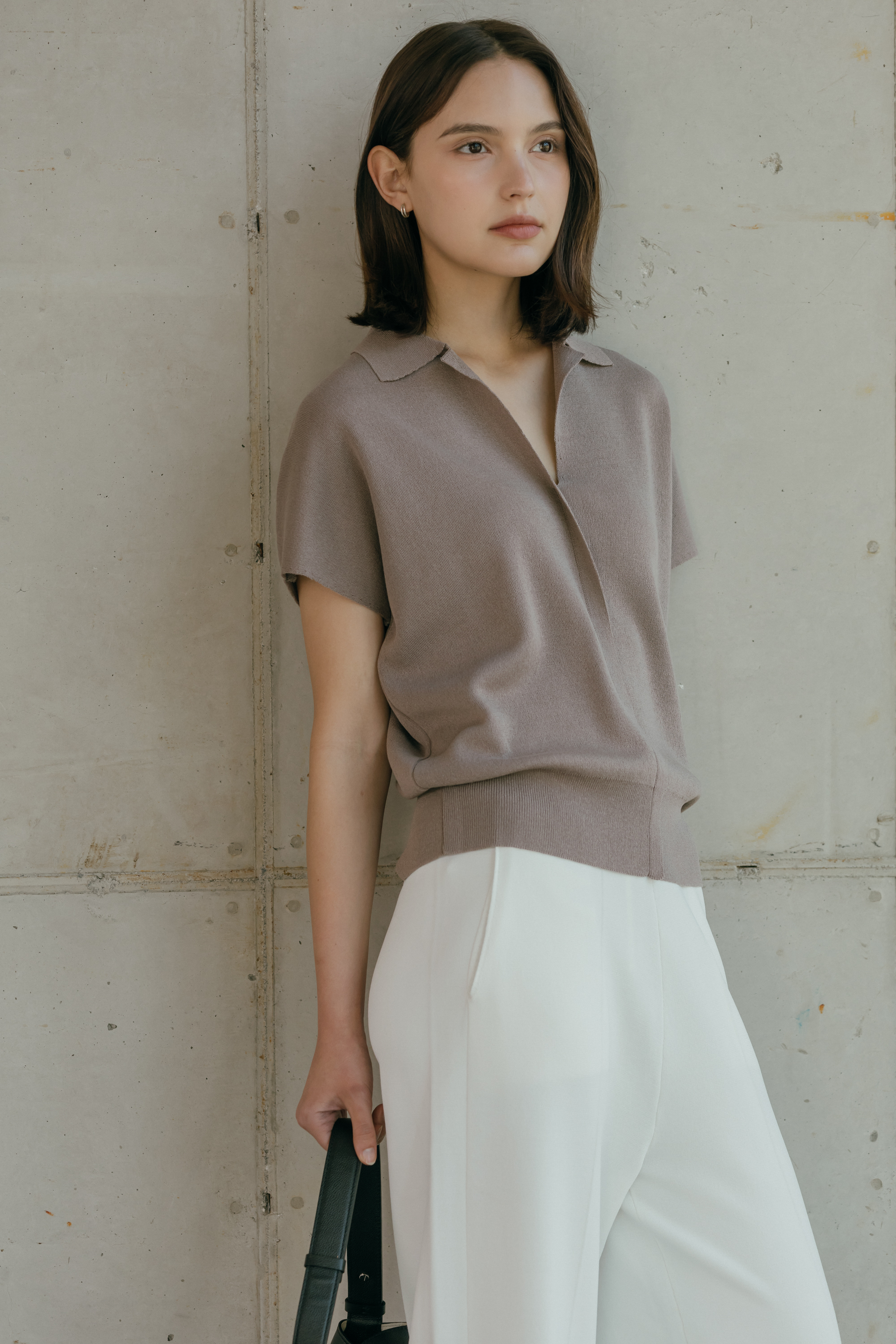 플로렌 시그니처 카라 니트 TOP_IVORY (3colors)