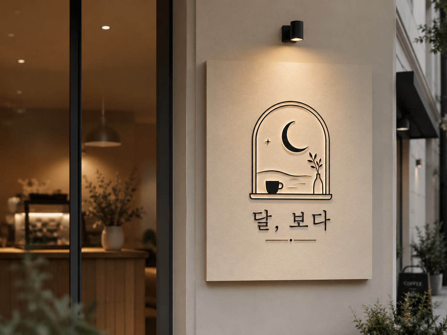 달, 보다. 로고 디자인