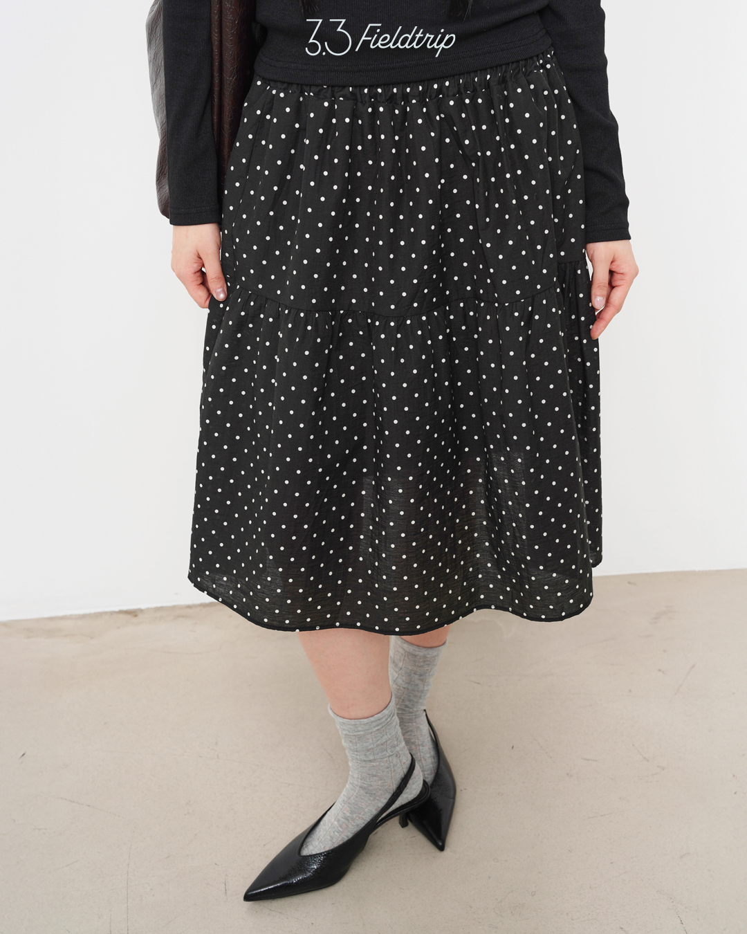 LIGHT POLKA DOT MIDI SKIRT