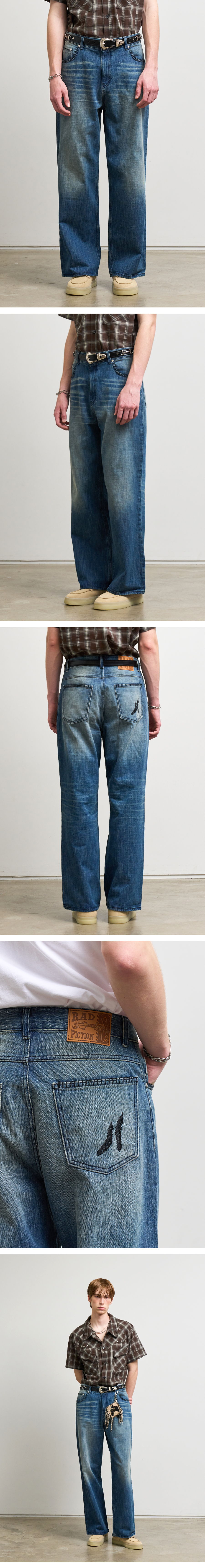 [오*서님] 개인 결제창 (WADE HAND STITCH WIDE FIT DENIM JEANS / MID BLUE)