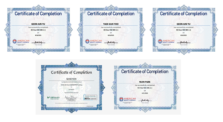 Site Safety and Health Officer (SSHO) 자격증