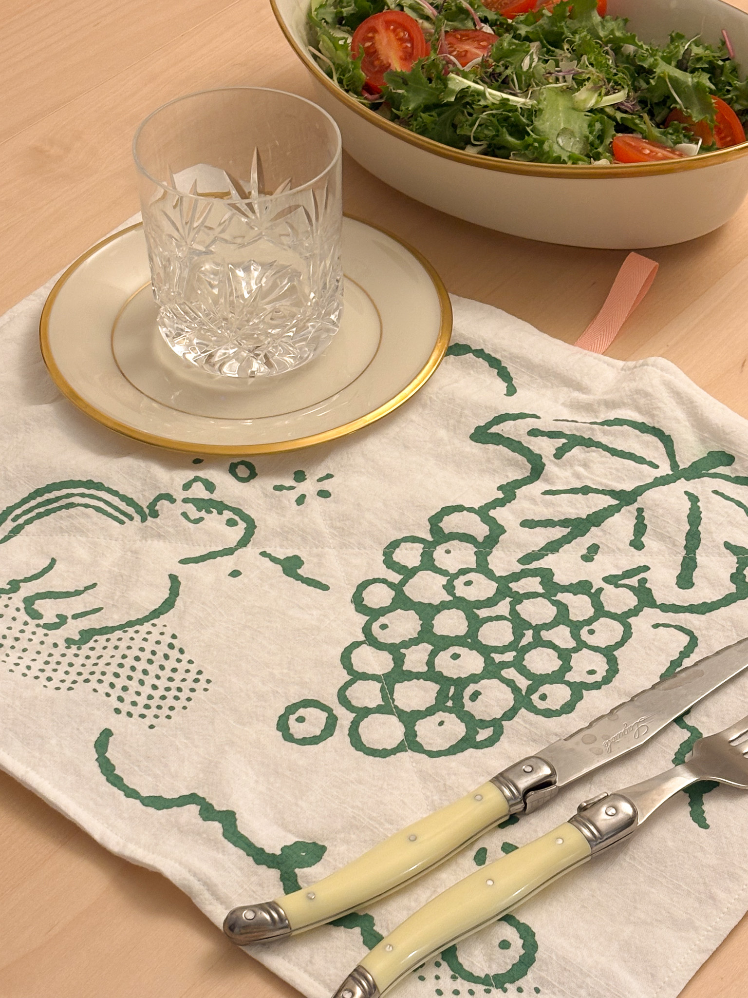 [Kitchen Cloth] 계절맛 키친크로스 : 다람쥐와 청포도