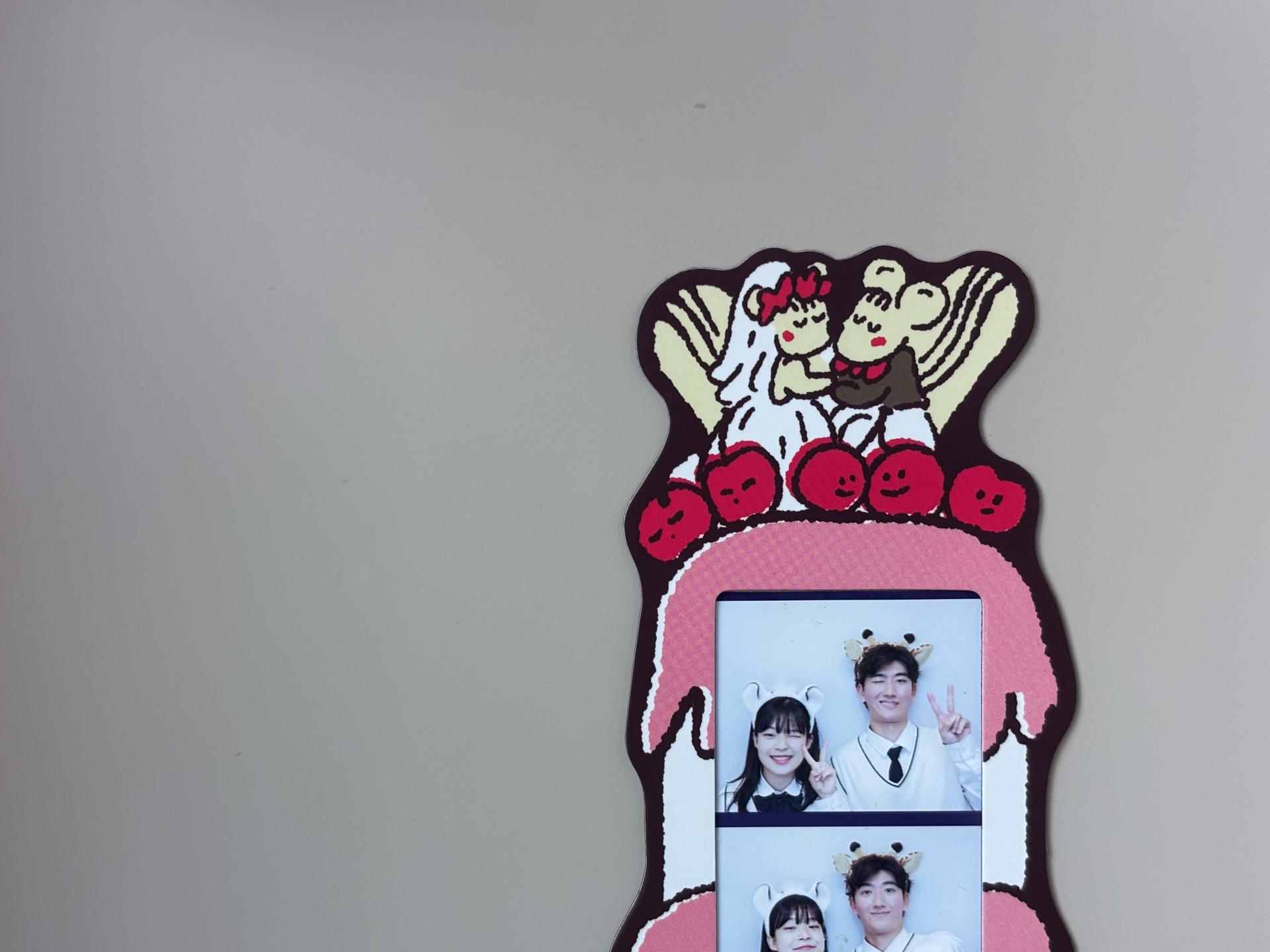 웨딩케이크 네컷사진 자석 프레임 - 스몰