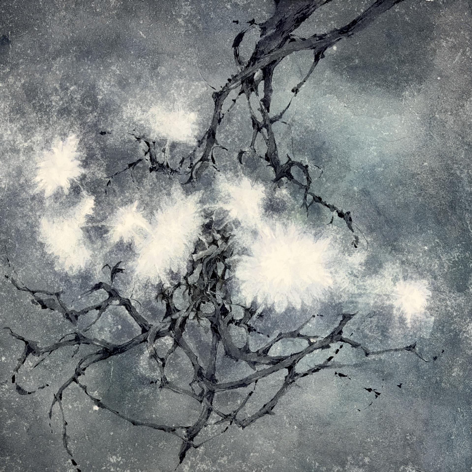 김가인 <사라지지 않는 이별 ***> 장지에 안채, 15x15(cm), 2026