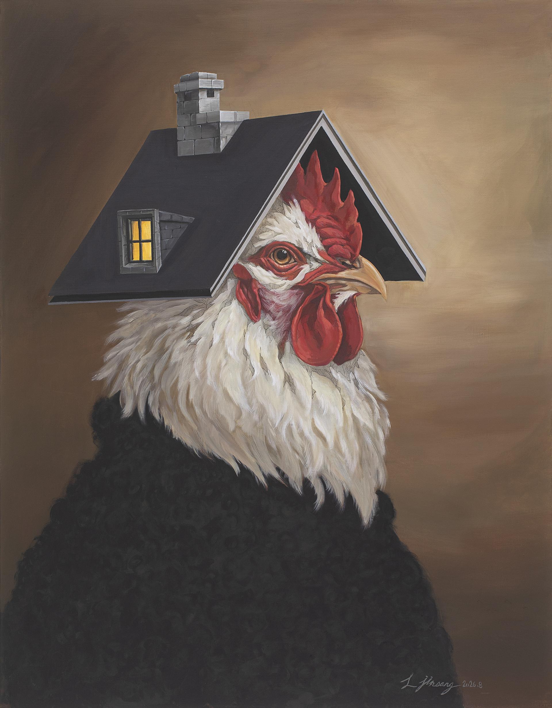 이진상 <현대인의 초상> 캔버스에 아크릴, 펜, 116.8x91(cm), 2026