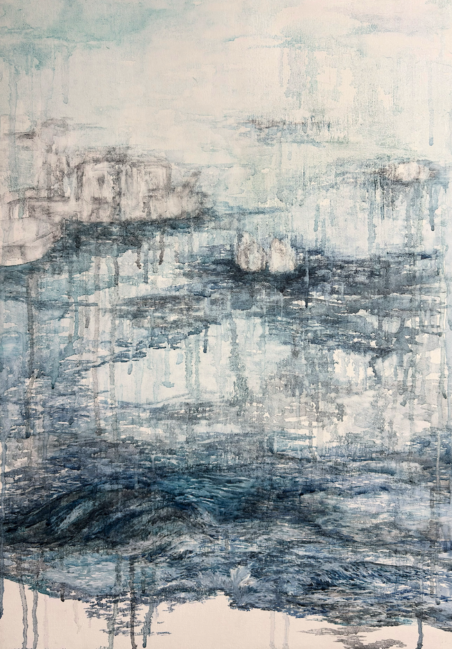문서정<心鏡41> 캔버스에 분채, 수용성 건식재료, 65.1x45.5(cm), 2026