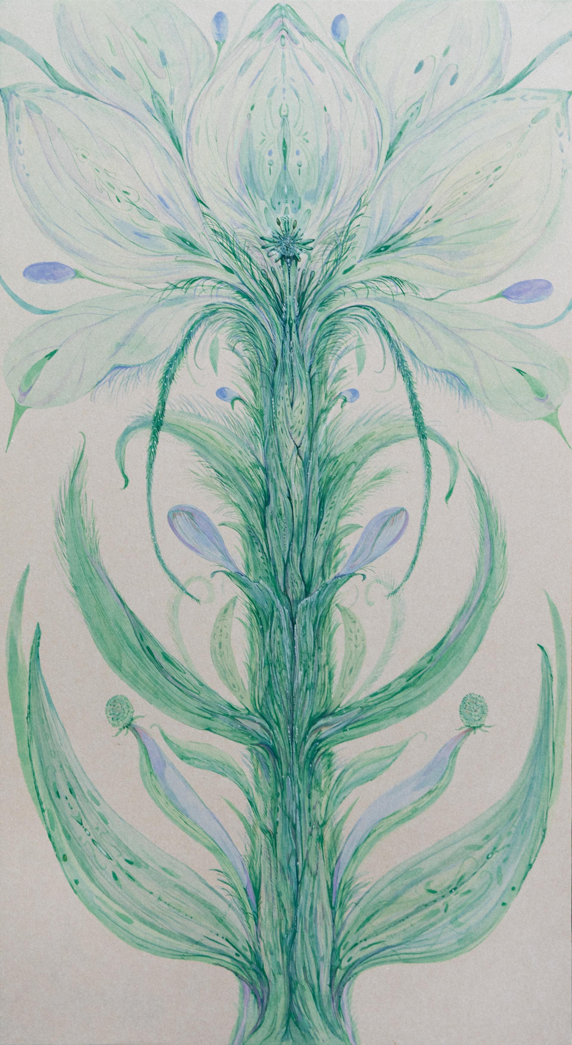 이펄 <계속 올라서기> 장지에 과슈, 90.9x50(cm), 2026