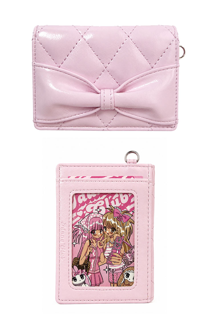 ribbon mini wallet (Angel Pink)