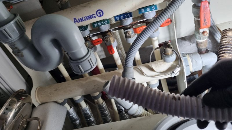 광명 철산 두산위브아파트 하수구 막힘 청소 현장