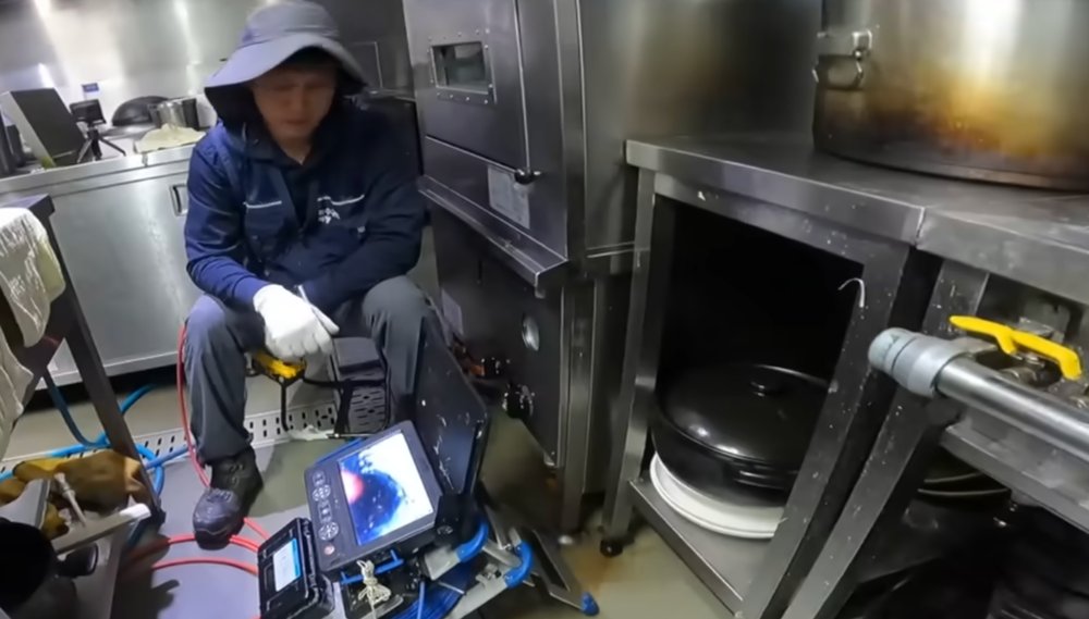 종로구 식당 배관 세척 후 내부 관로가 확보된 모습