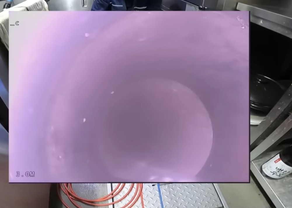 종로구 식당 배관 세척 후 내부 관로가 확보된 모습