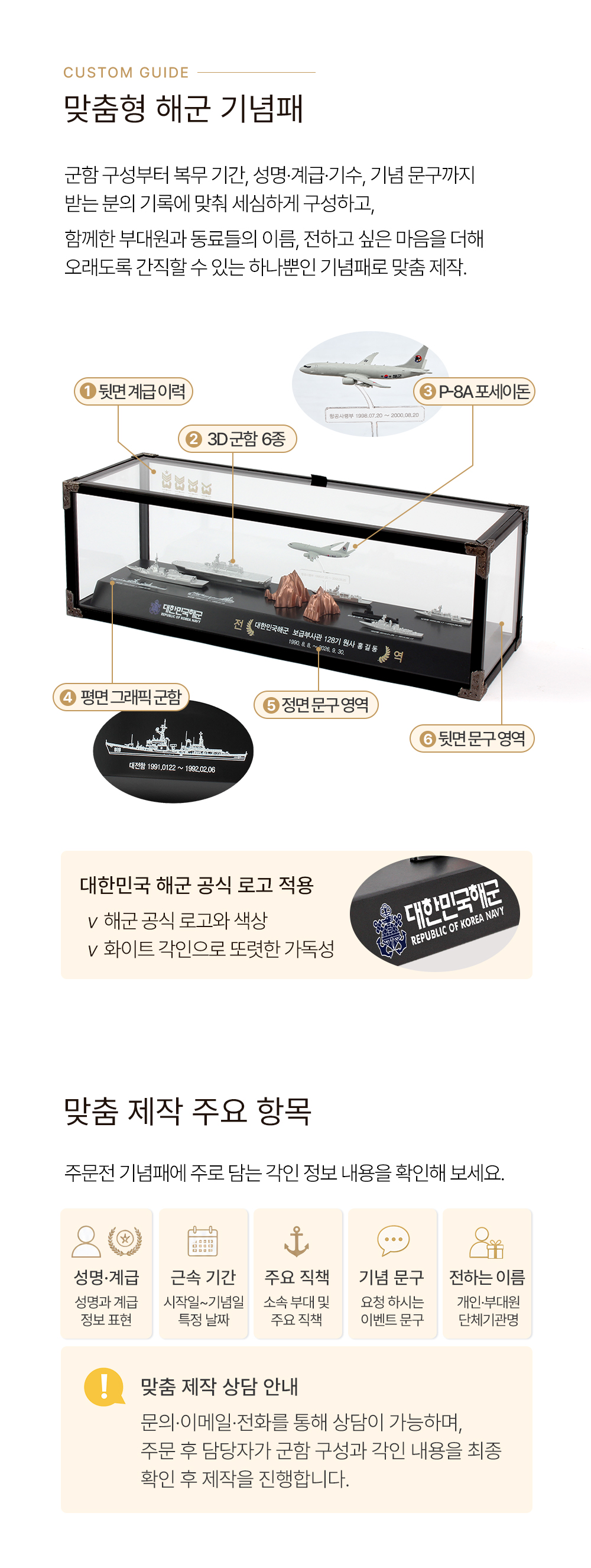 대한민국 해군 기념패 A·대형
