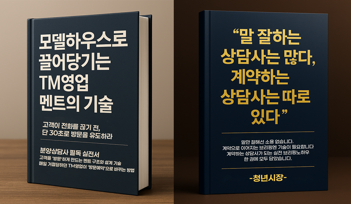 신규분양상담사를 위한 tm영업과  브리핑 핵심노하우 전자책 안내(2종)