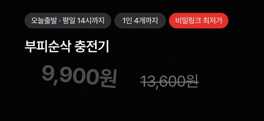 [🔓비밀링크] 부피순삭 충전기 최저가 복제