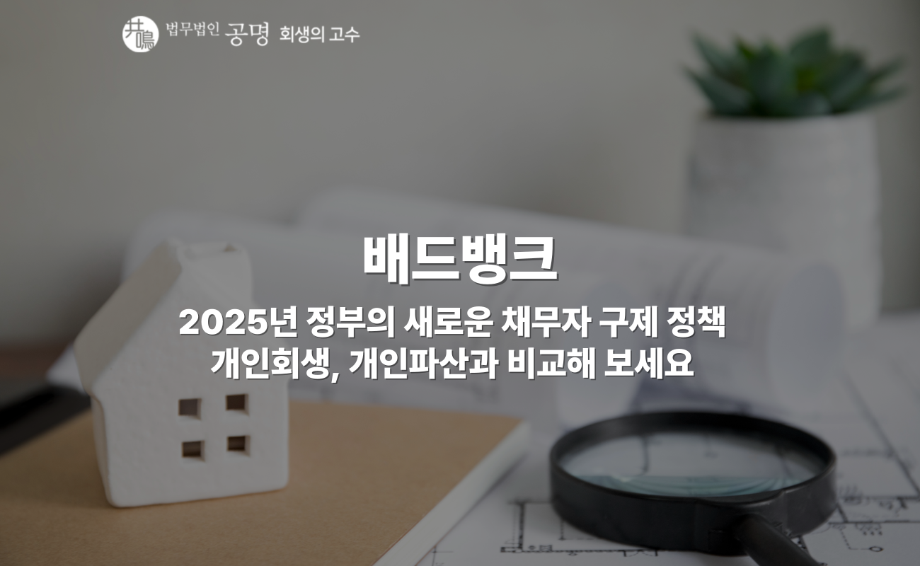 배드뱅크 대상 채무 유형과 조건 설명 이미지