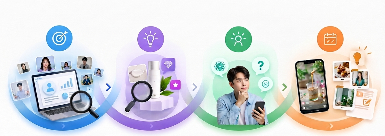 숏폼 영상 촬영과 세로형 스토리보드 검토가 진행되는 제작 현장