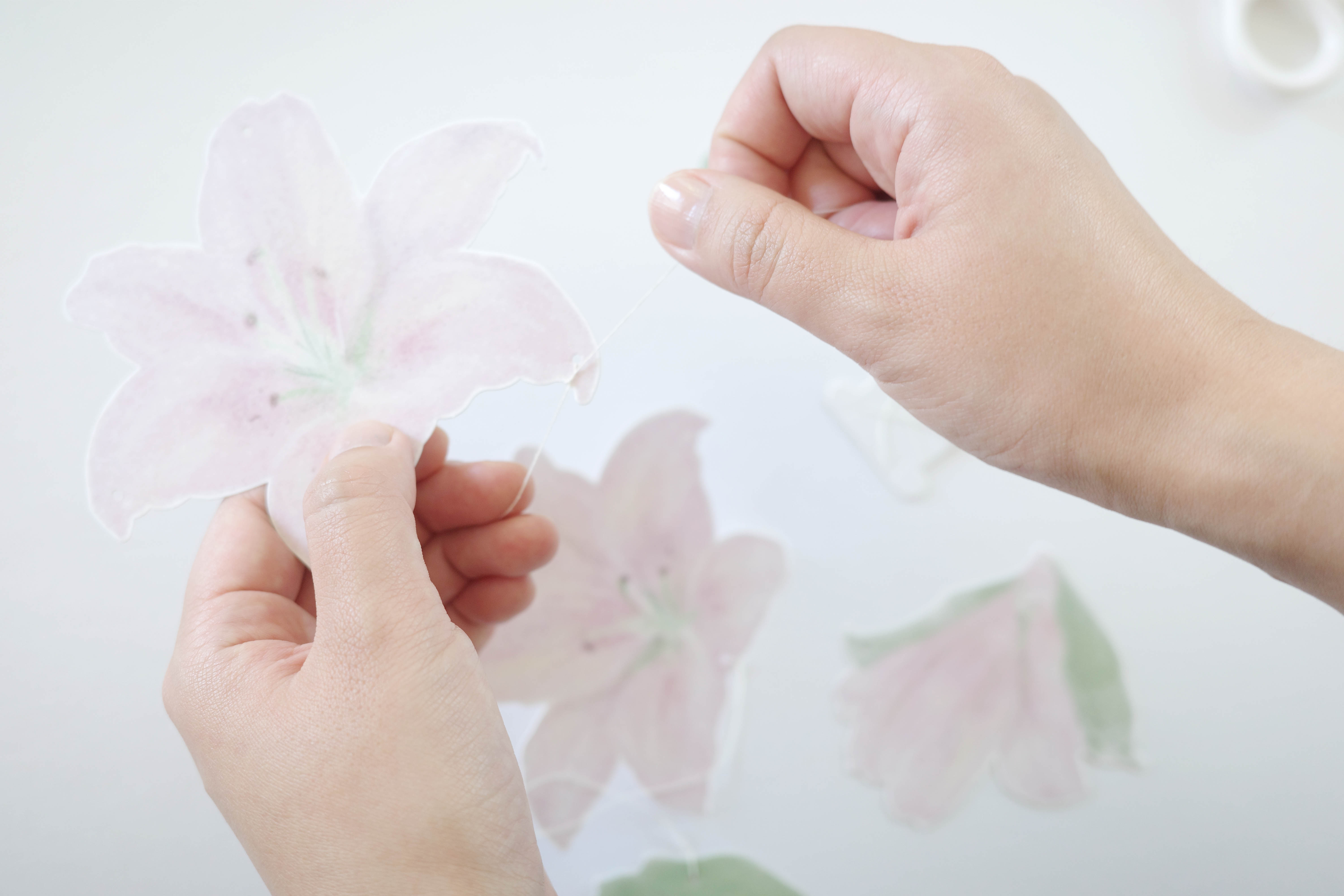 꽃과 잎 모빌 Paper Mobile