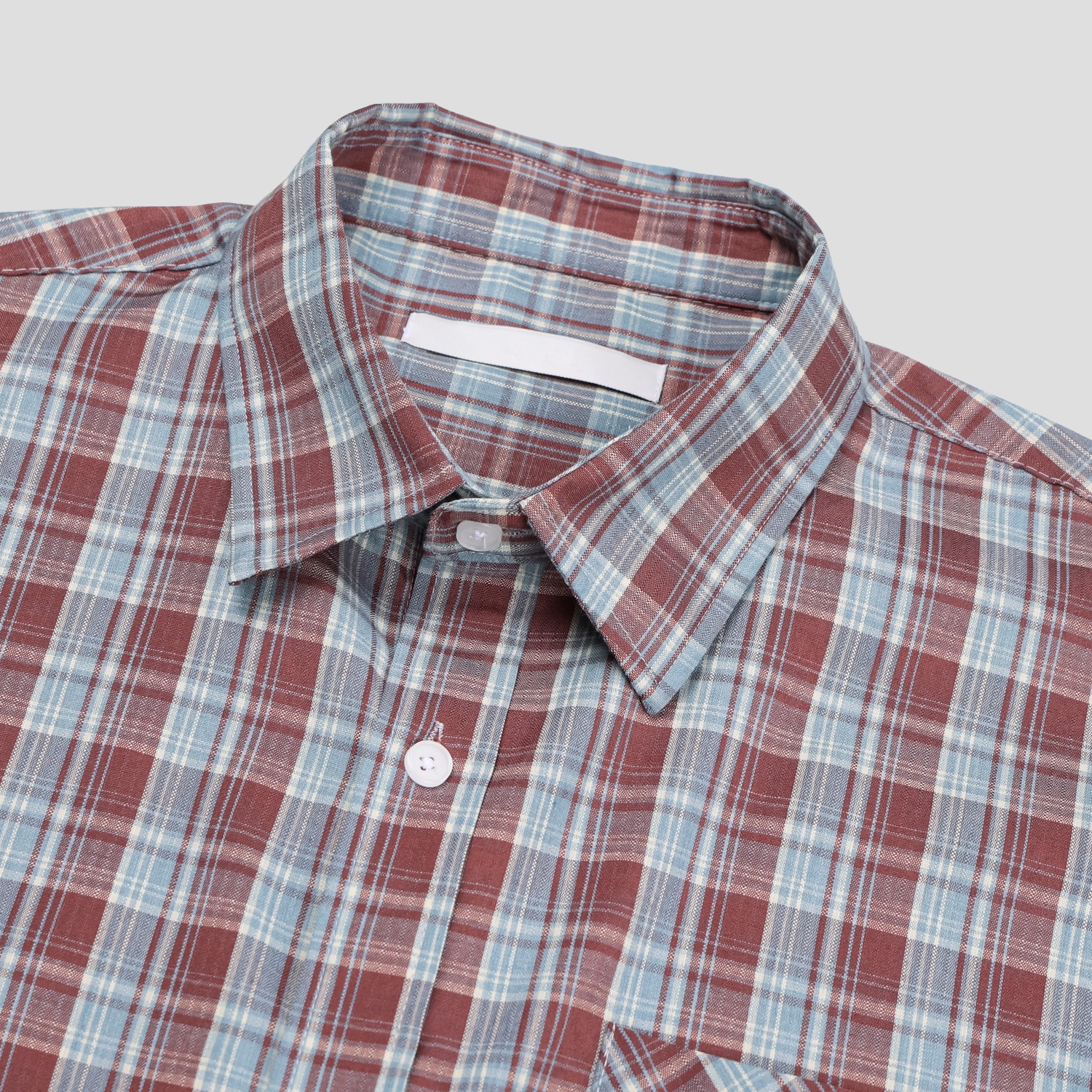 rabin checkered roll-up shirt