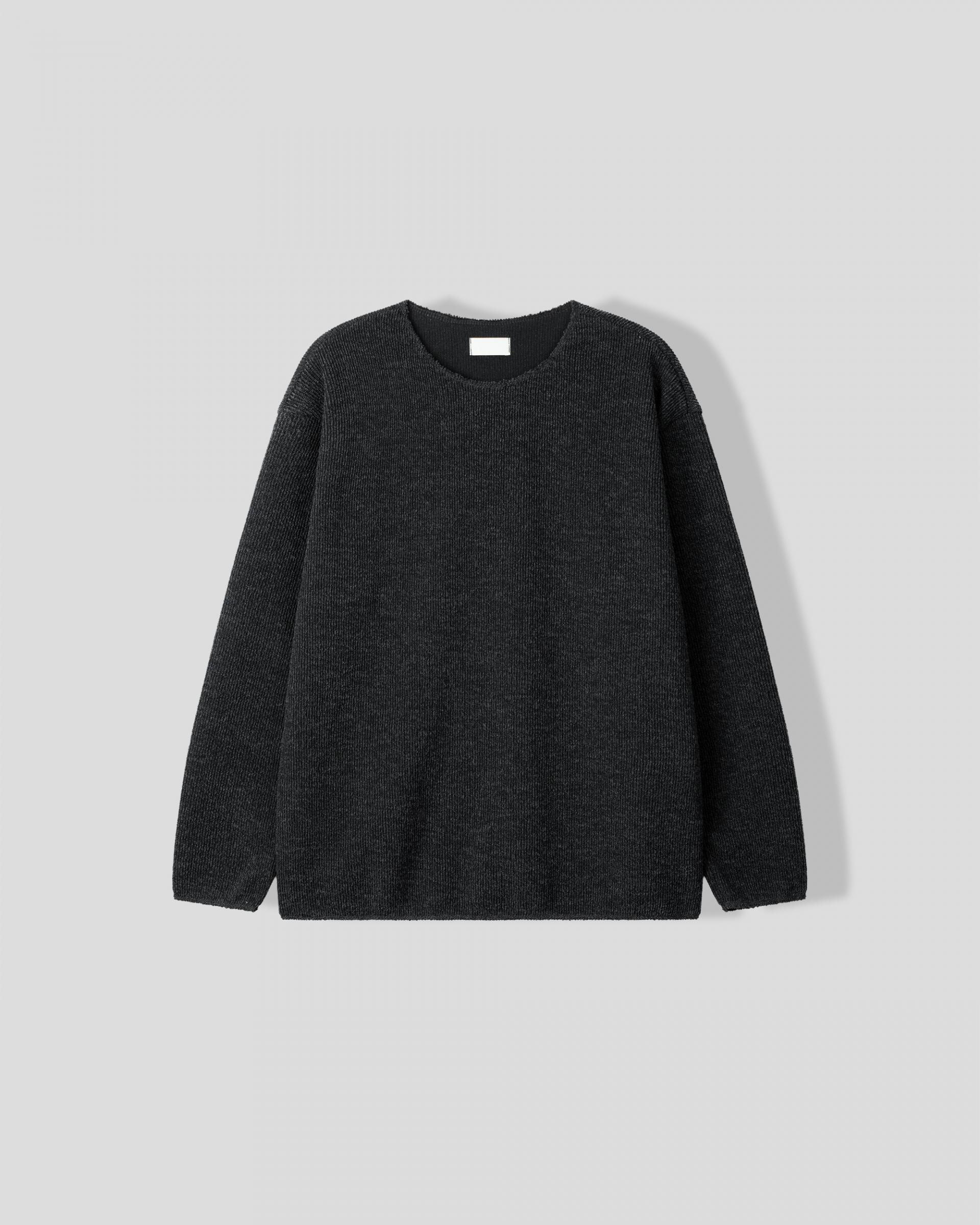 cut wide round neck t-shirt