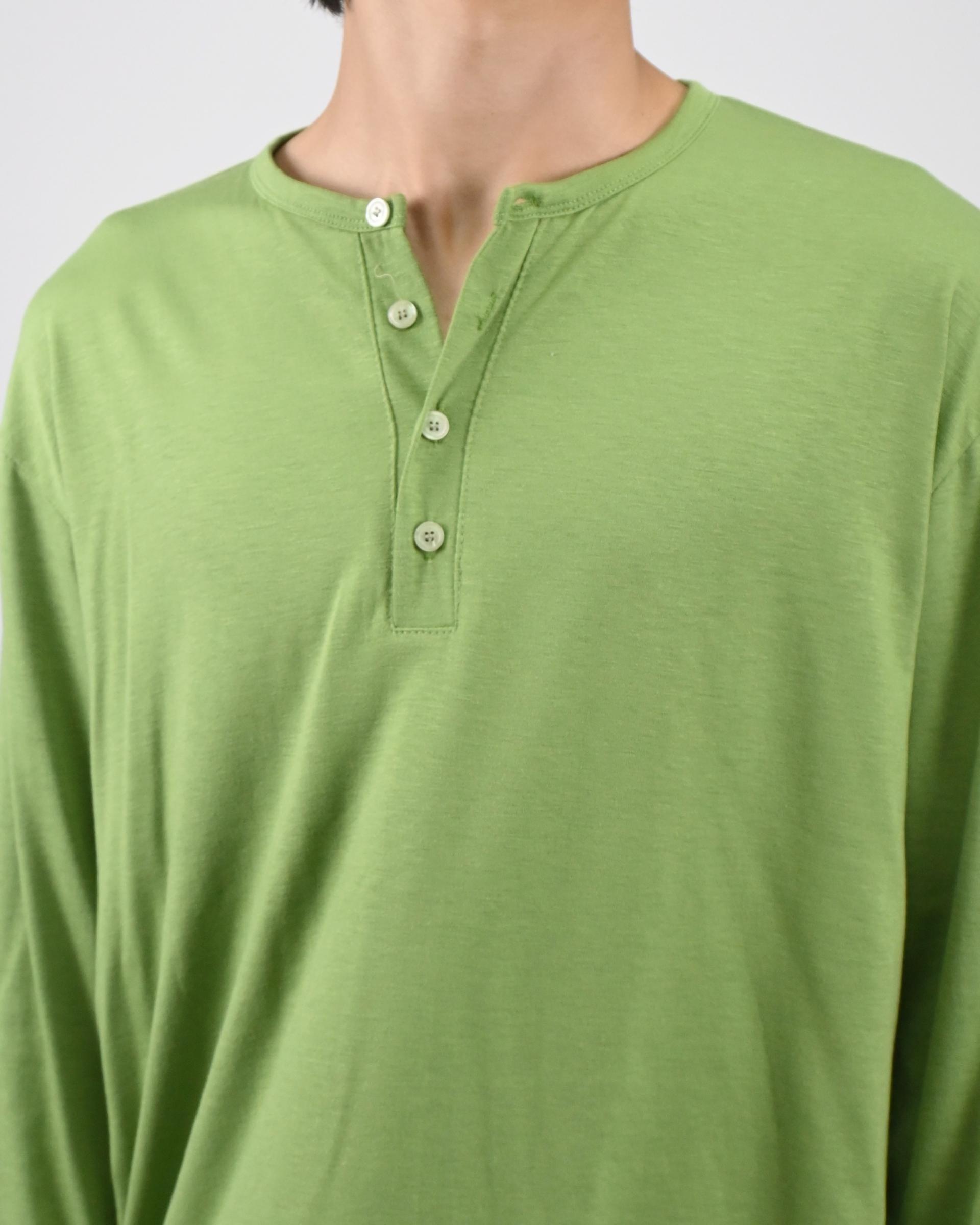 back slit henley neck t-shirts
