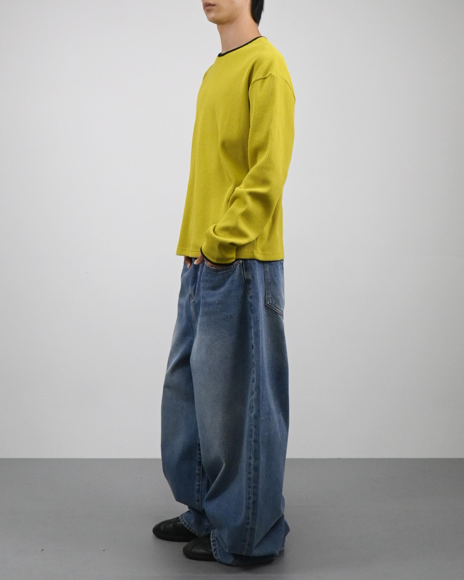 banding balloon denim pants