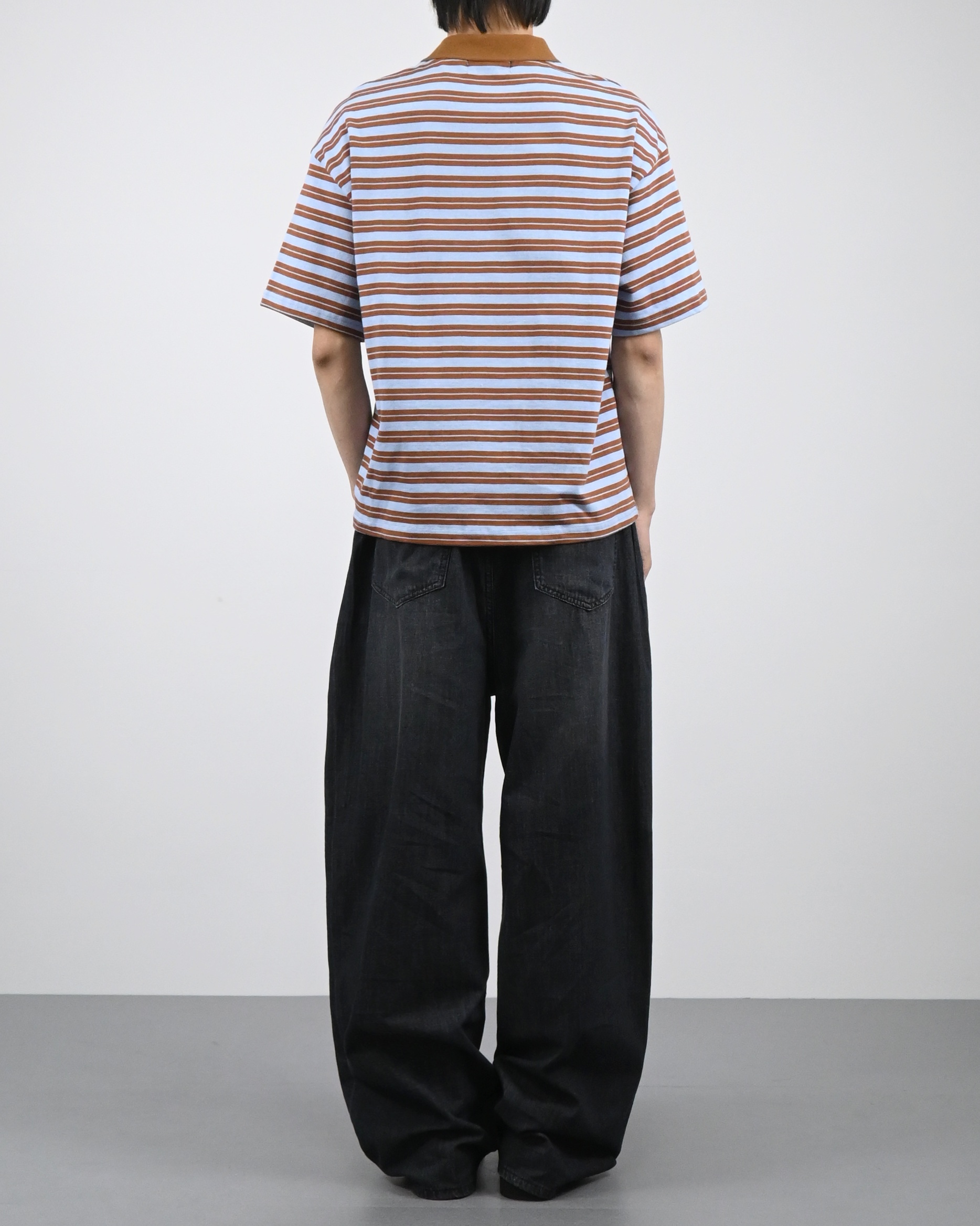 straight linen denim pants