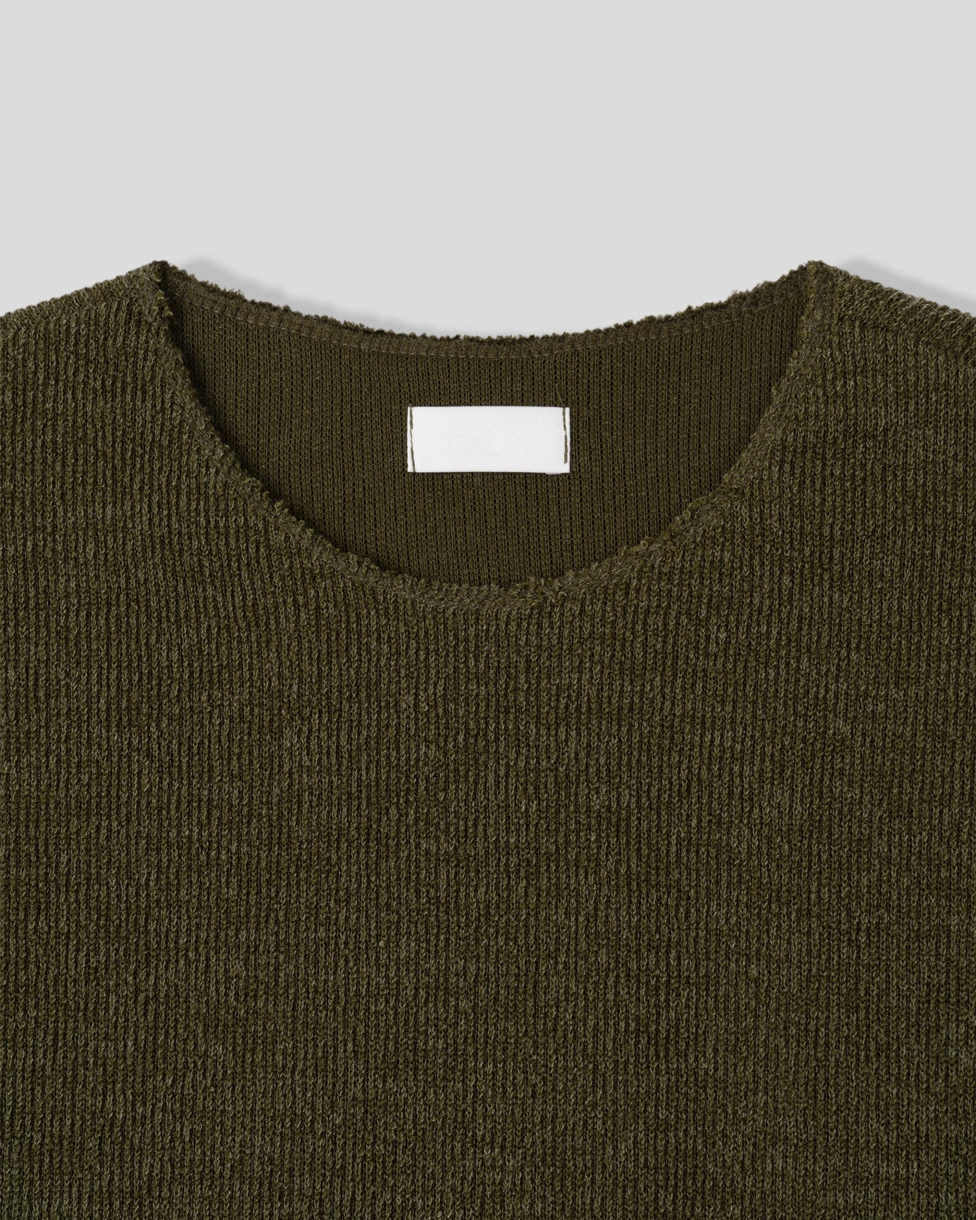 cut wide round neck t-shirt
