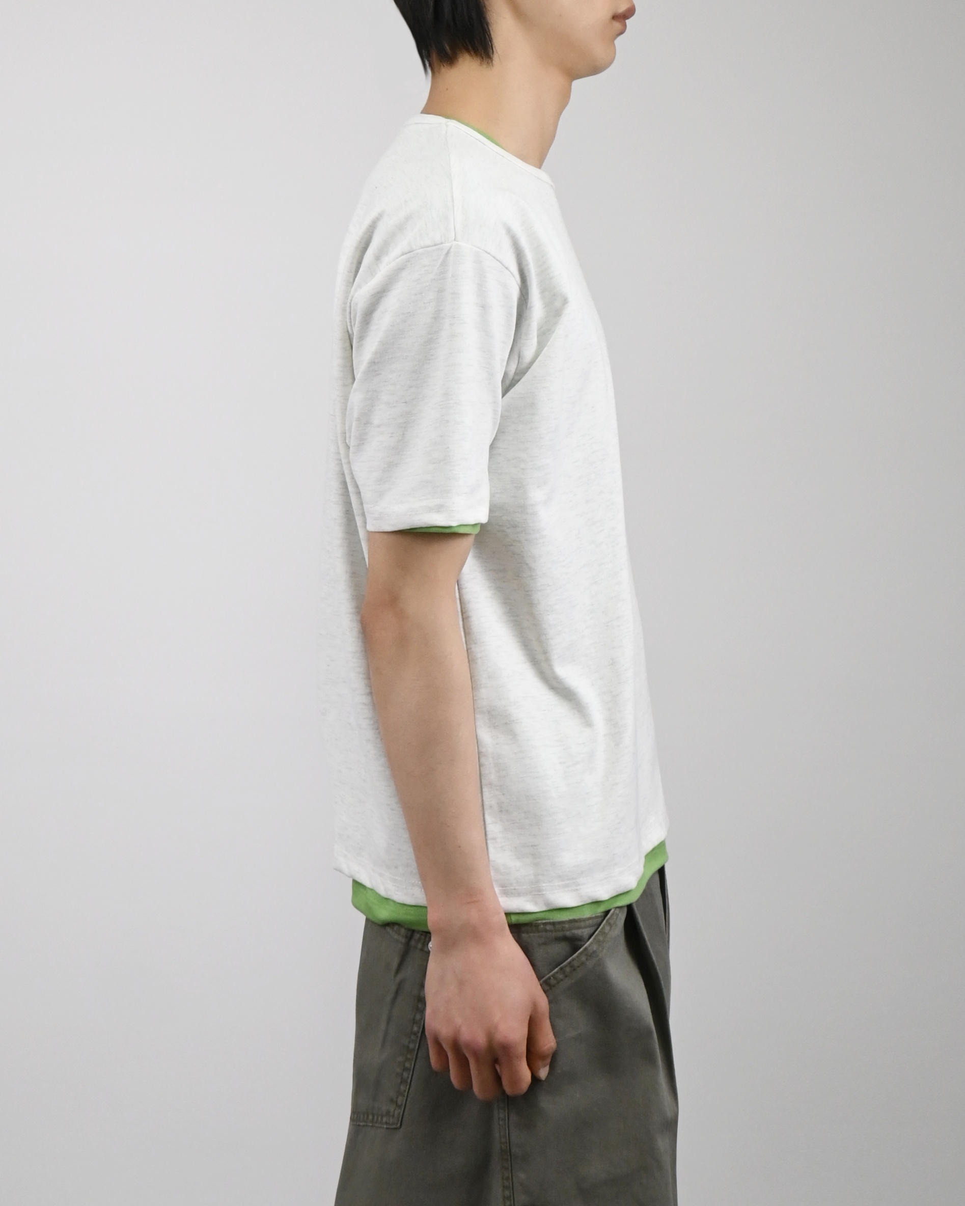 under snap half-t-shirt