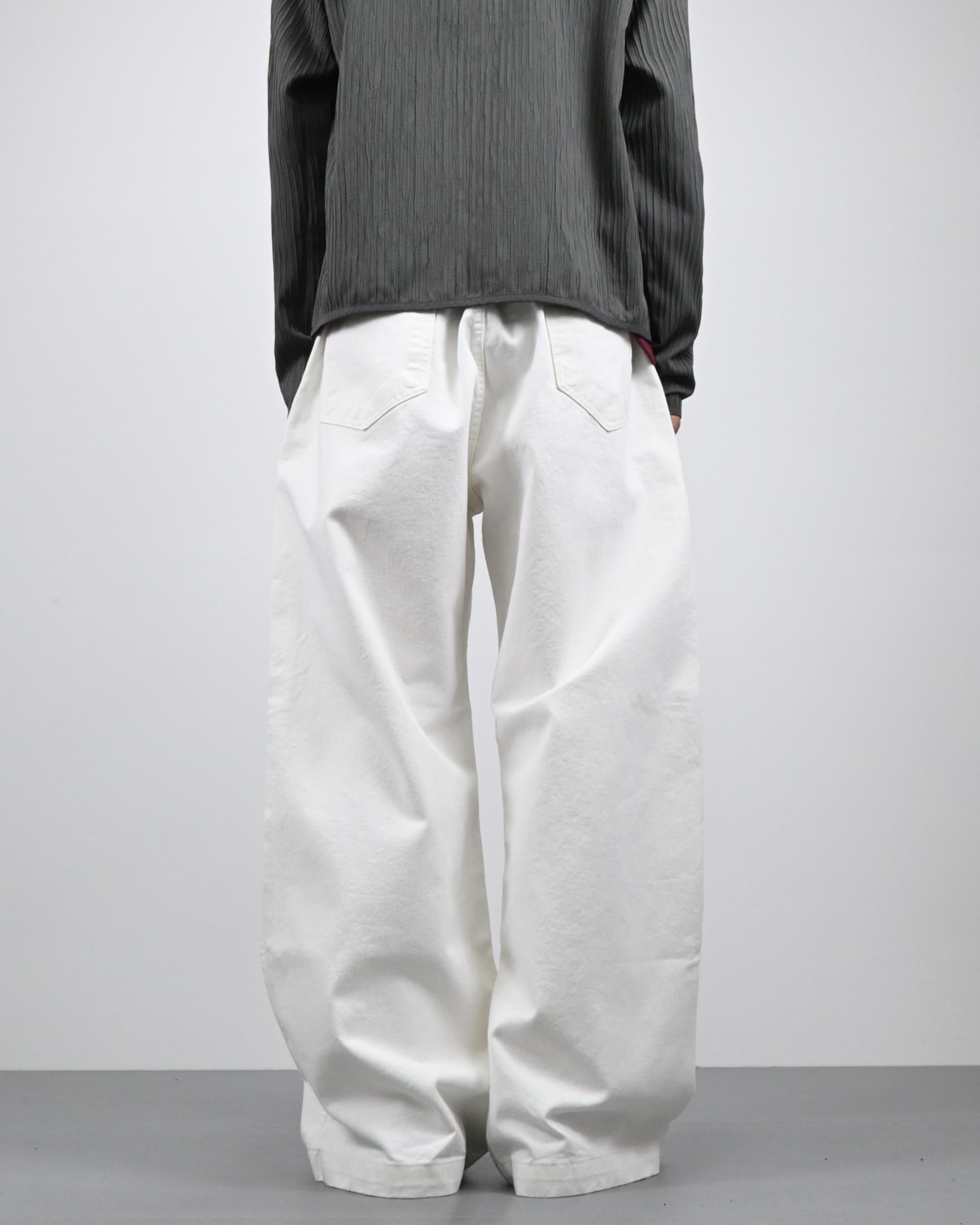 one tuck banding cotton pants