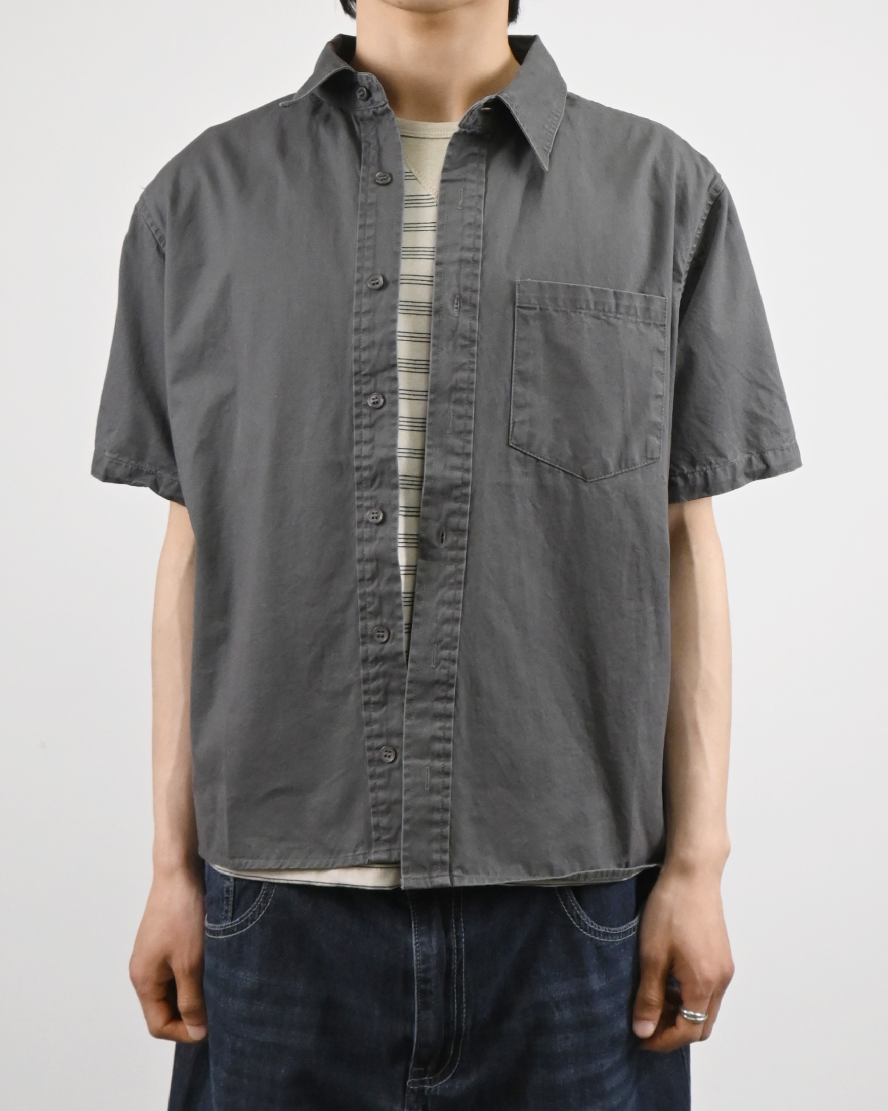 crop ding cotton half shirt