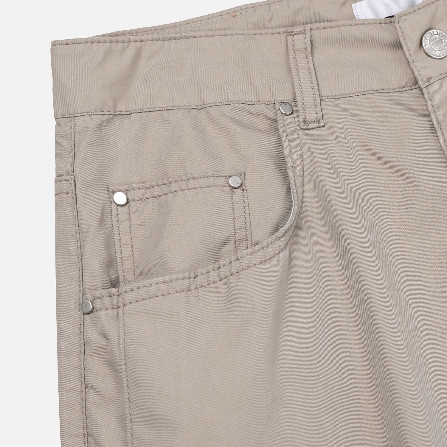 cp side tuck cotton curved pants