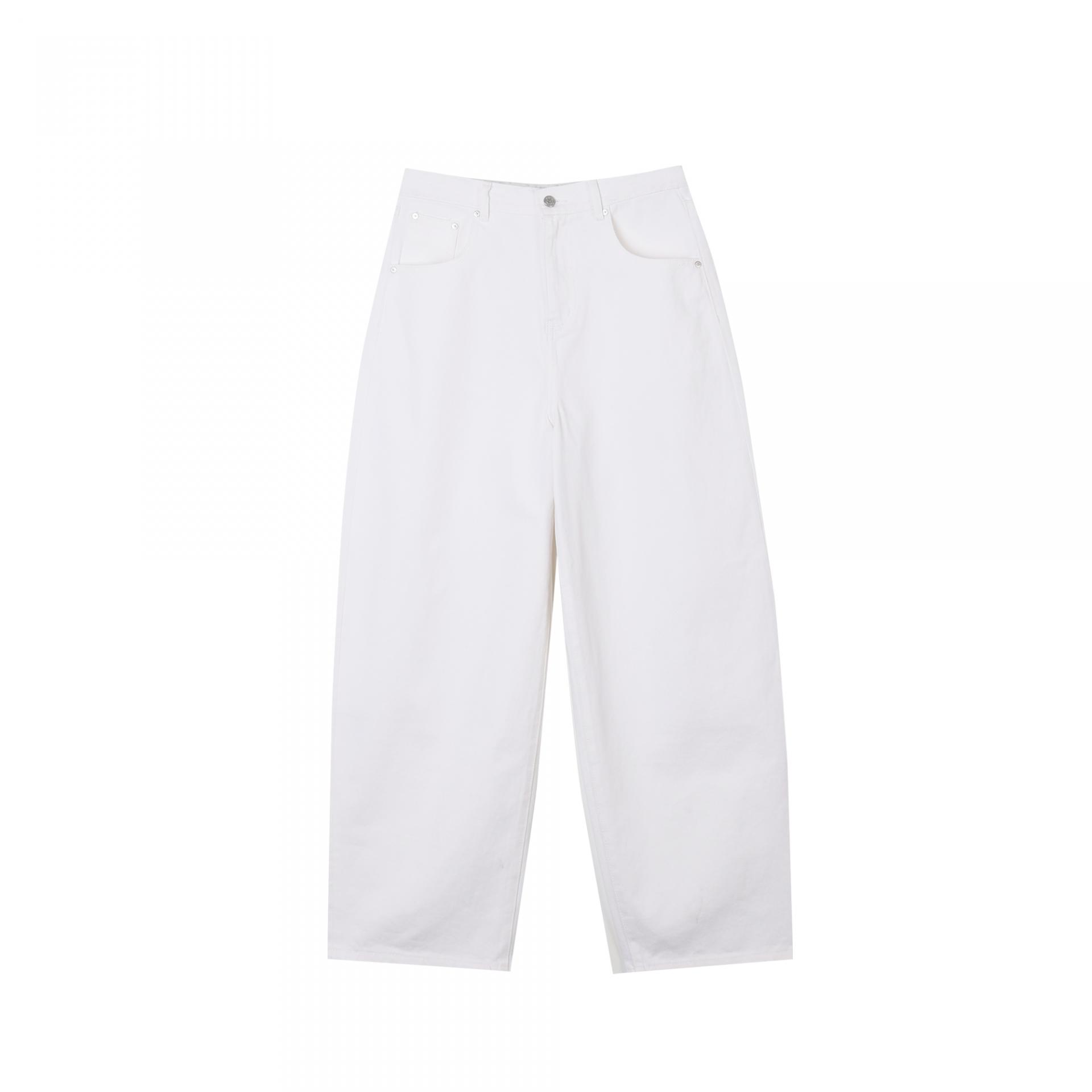 banding balloon denim pants