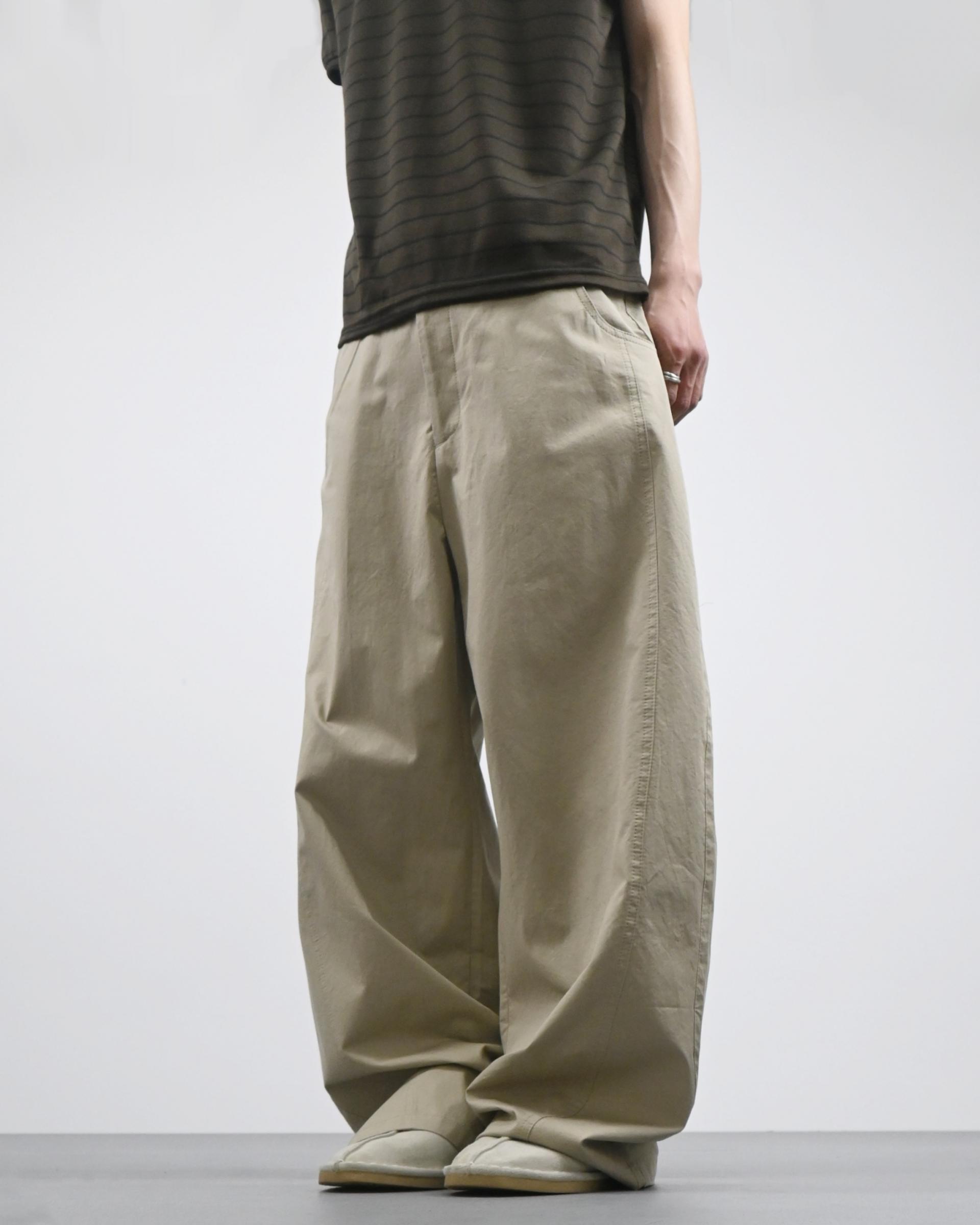 dear curved cotton pants