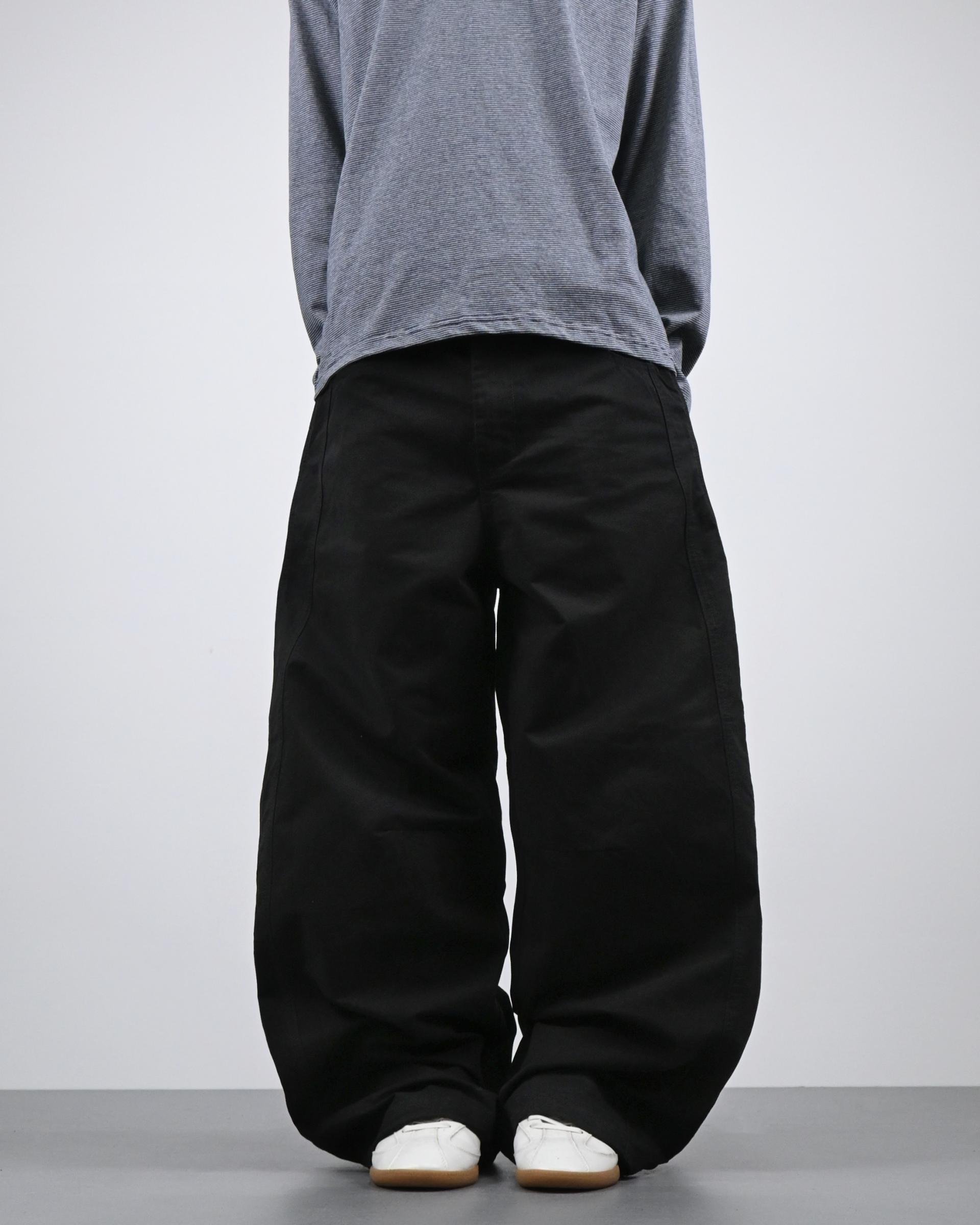 line bijo curved cotton pants