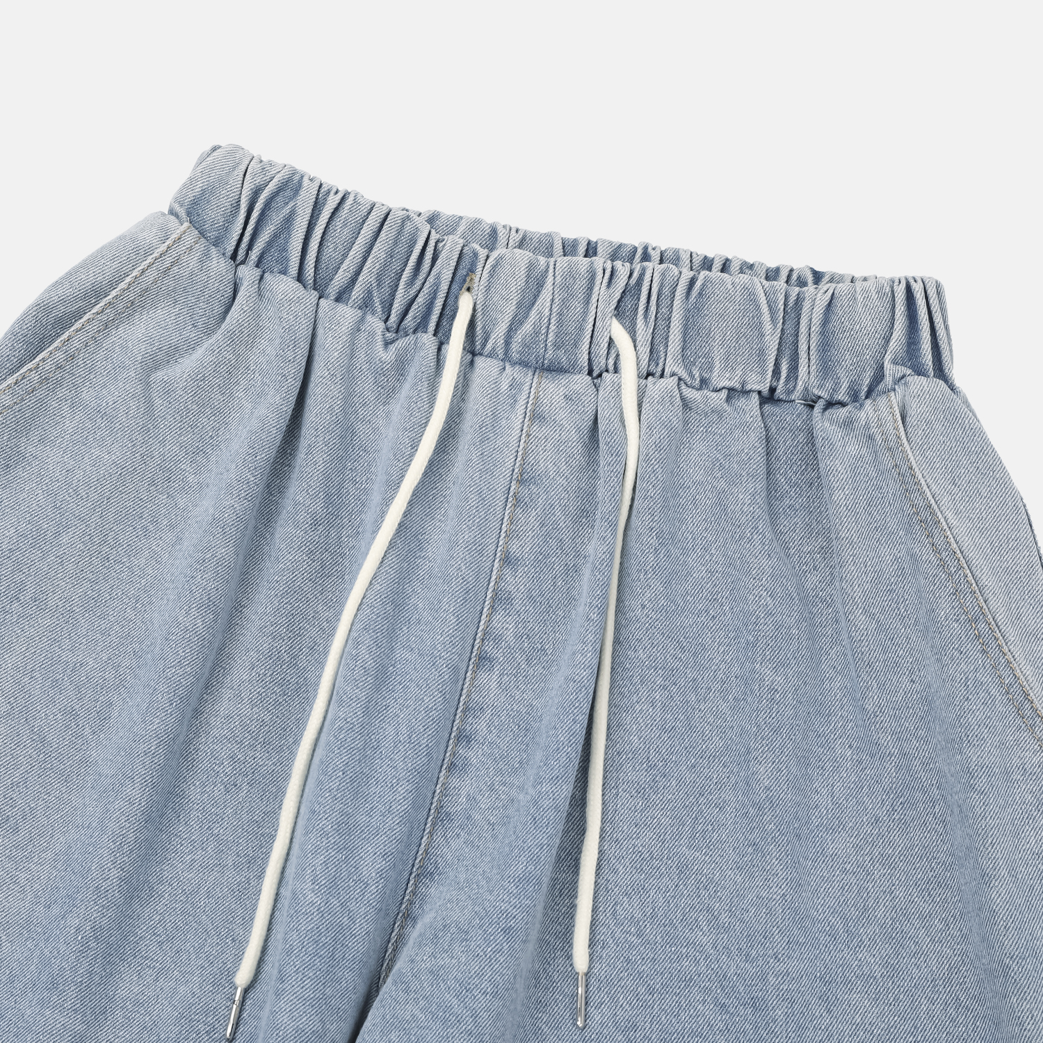 banding big cargo denim pants