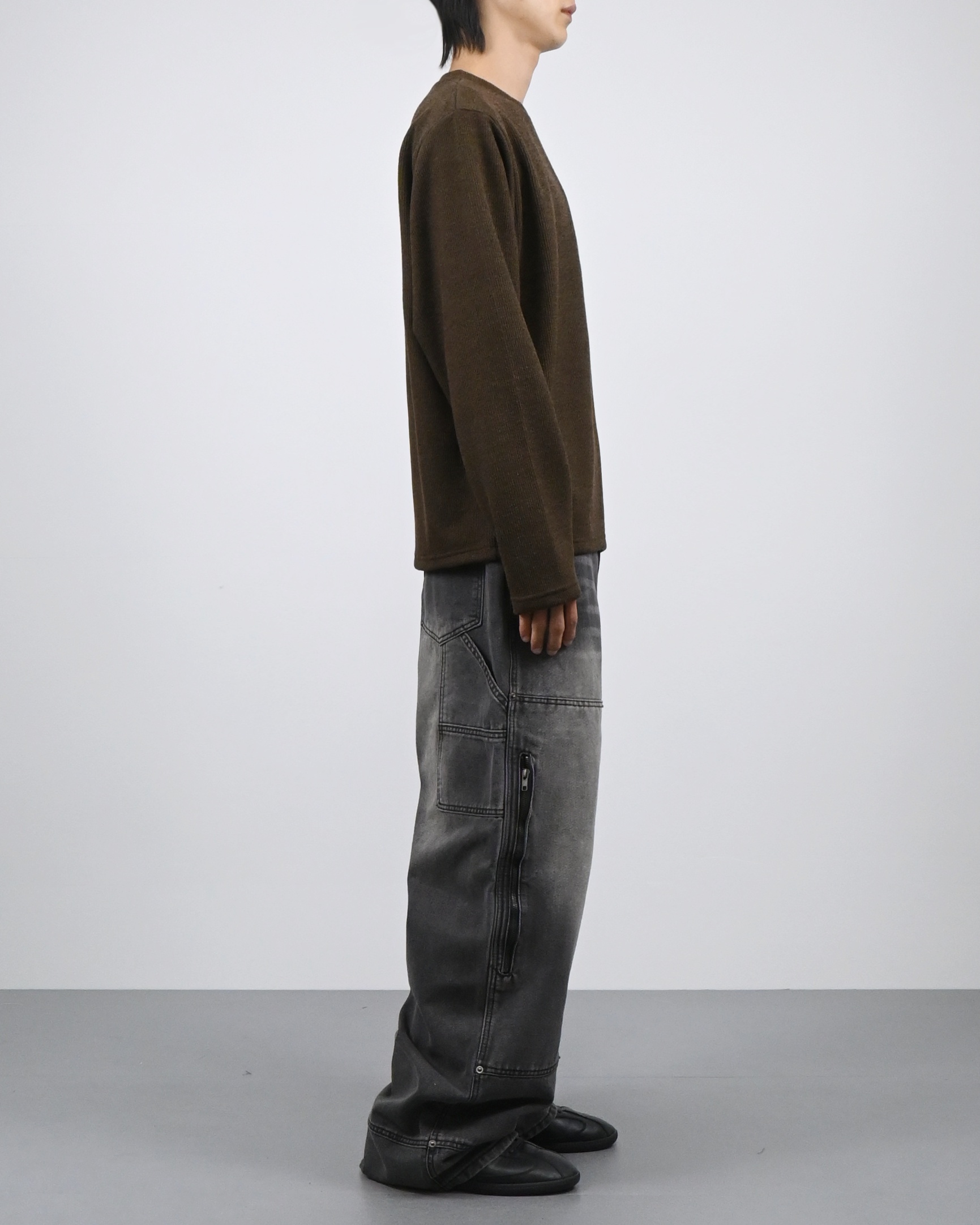 zipper carpenter denim pants
