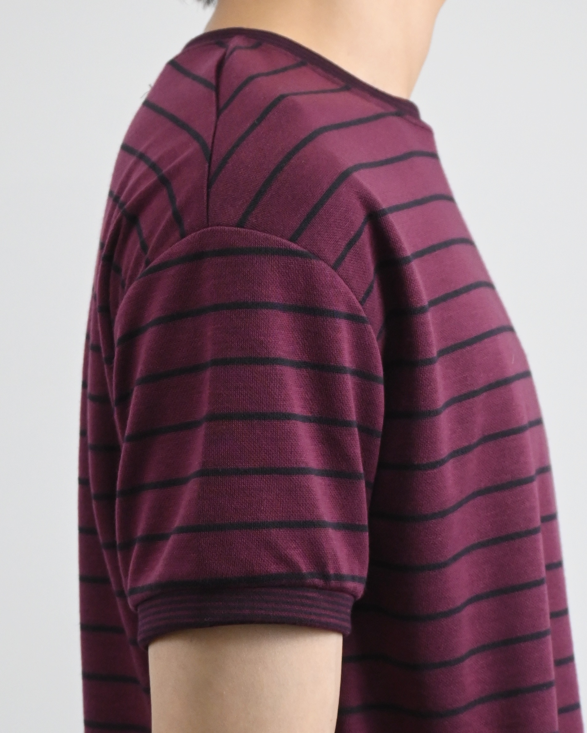 stripe ringer half t-shirt