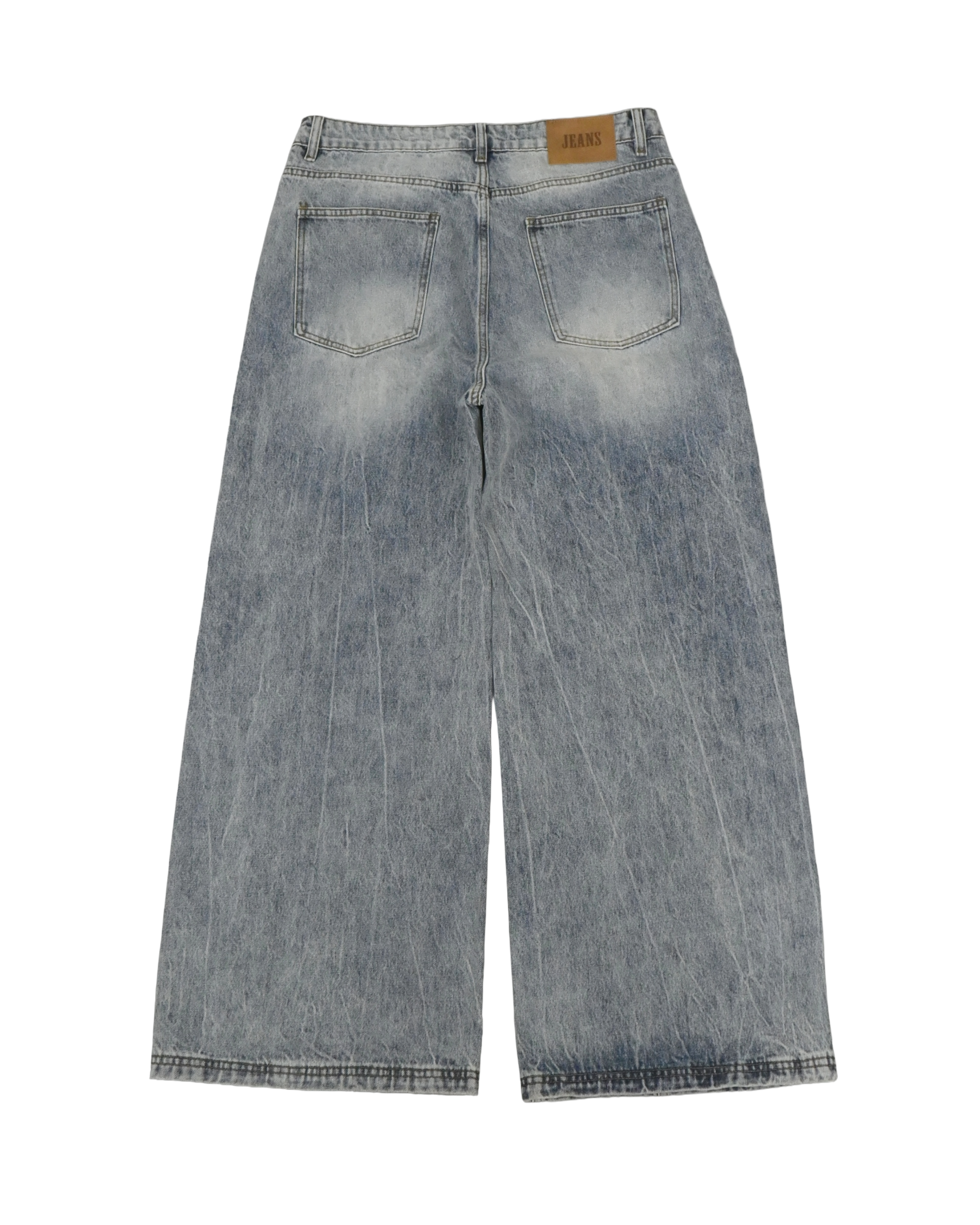 light blue over wide line denim pants