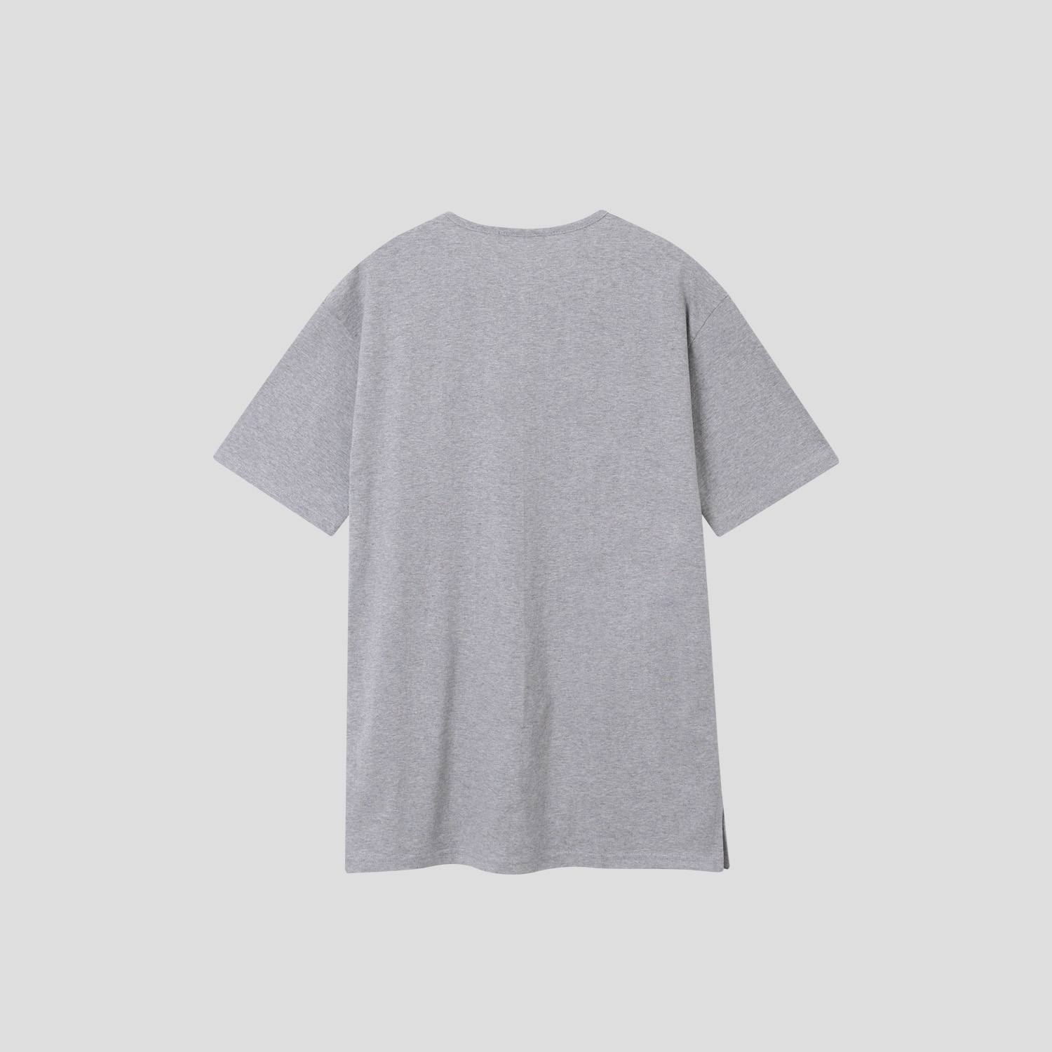 u-neck slit half t-shirt