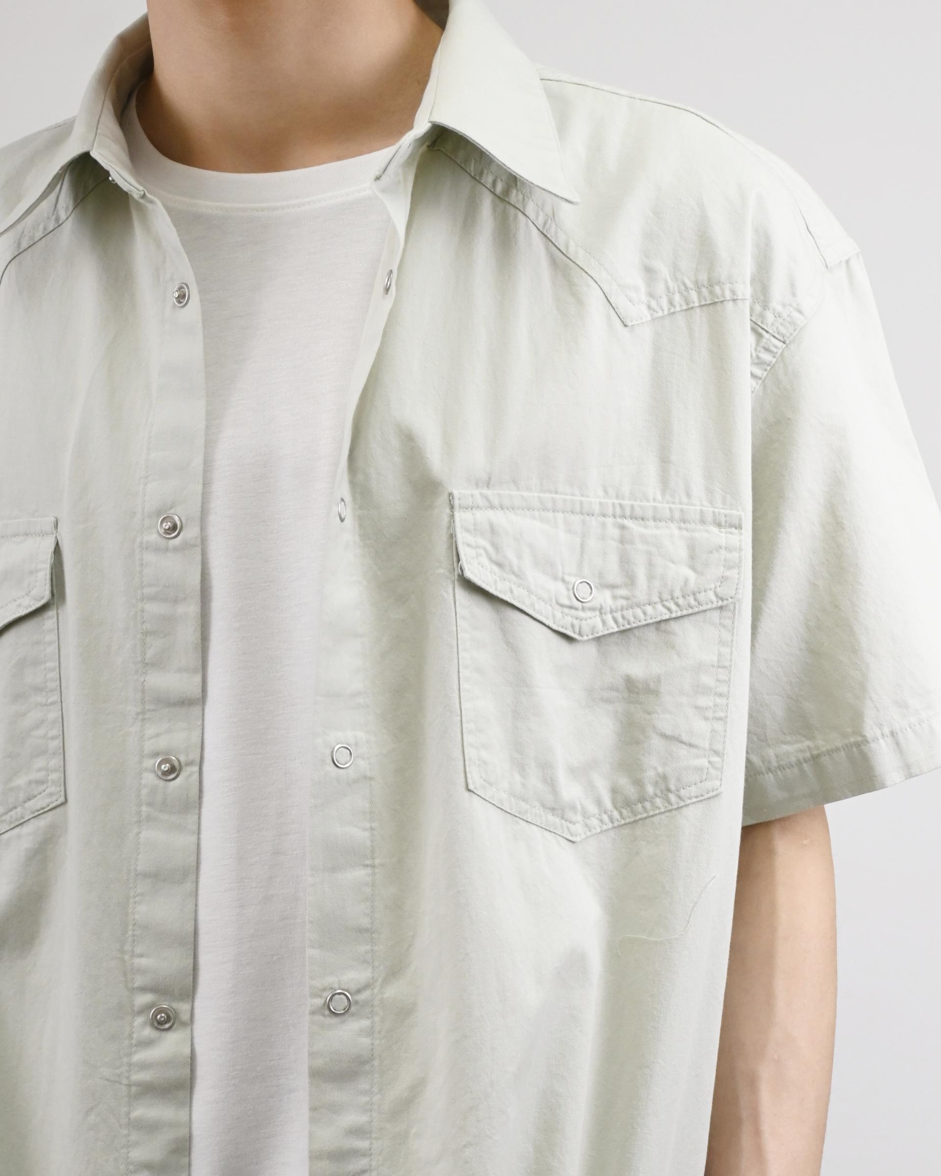 curved western half shirt