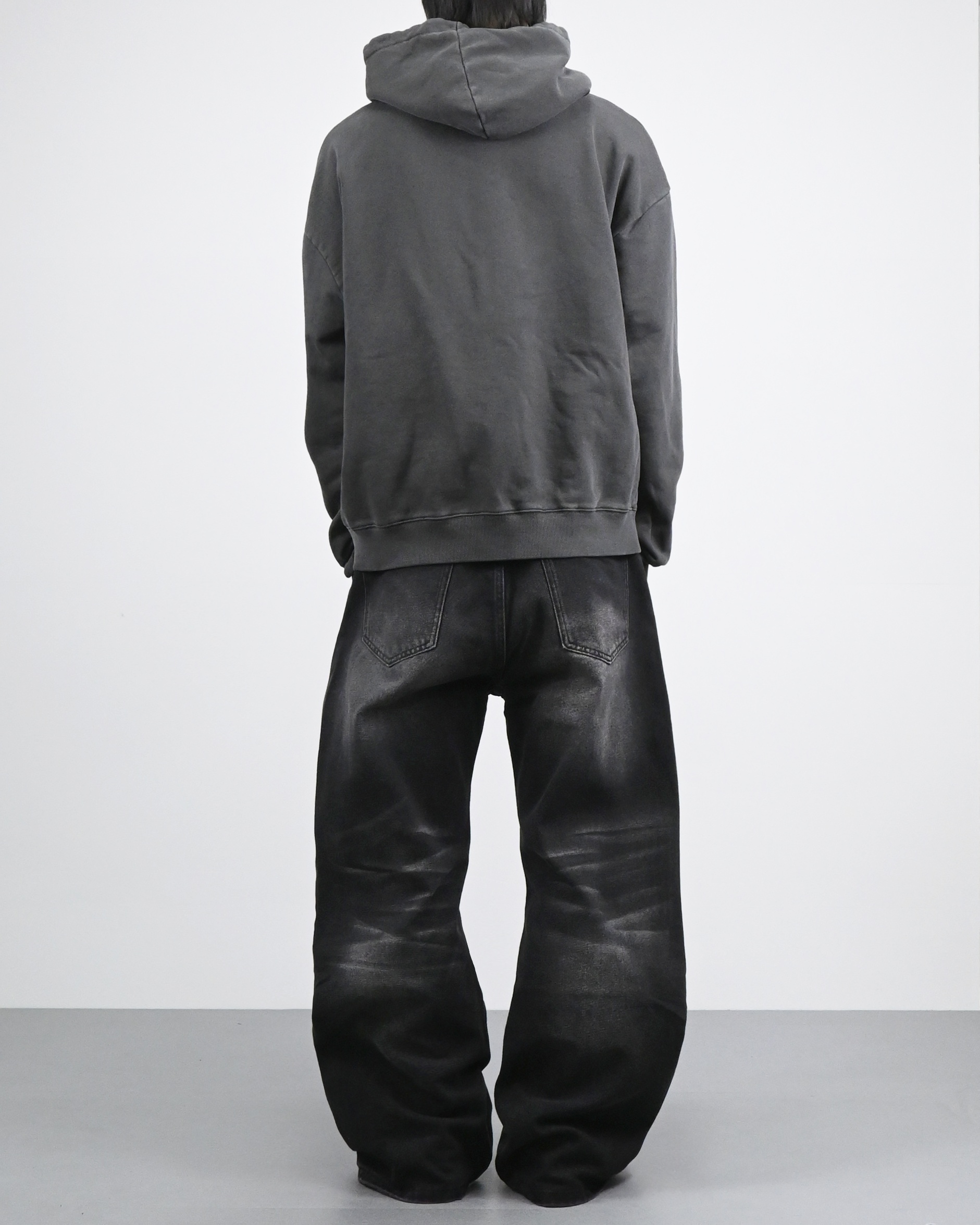 button flare denim pants
