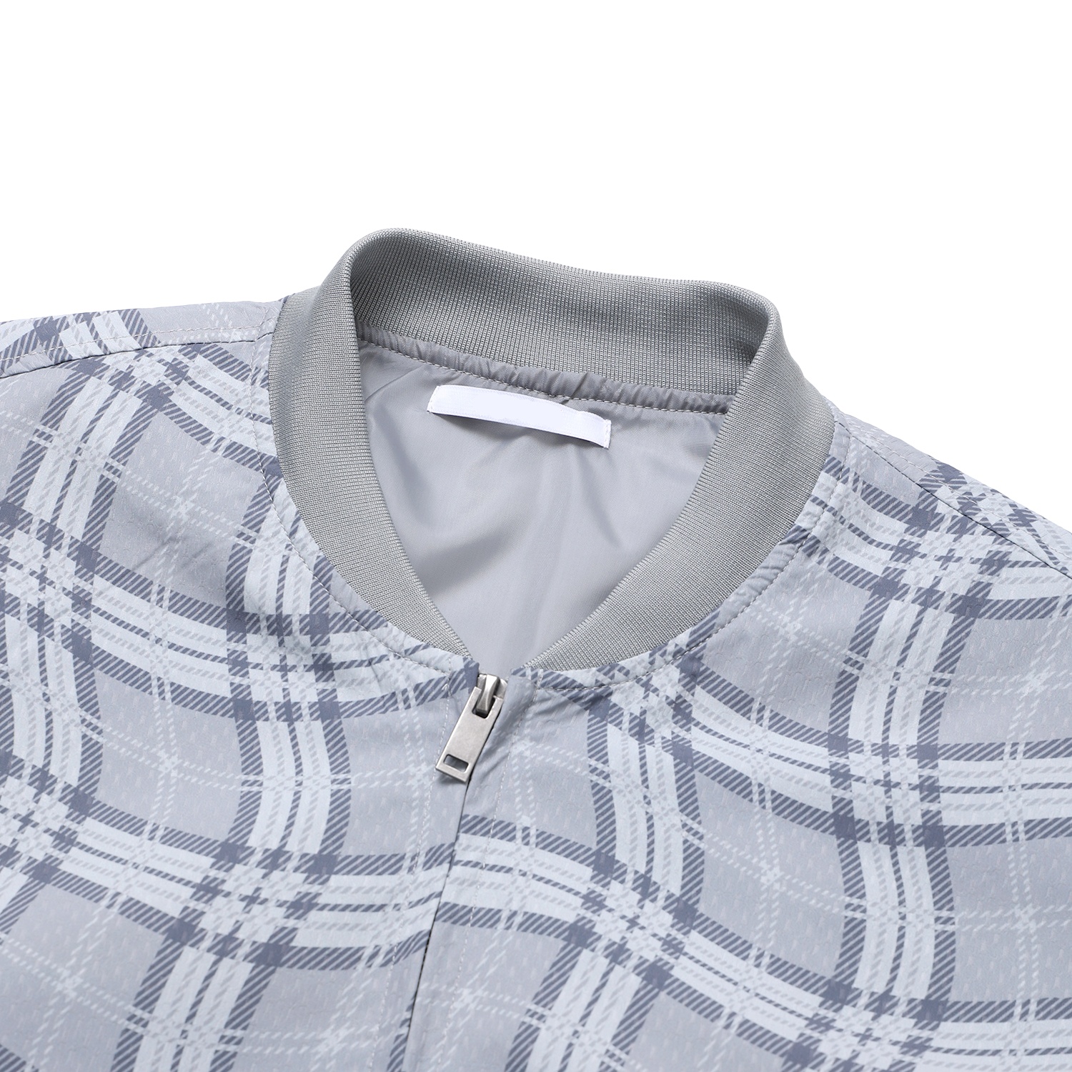 wavy check bomber jacket