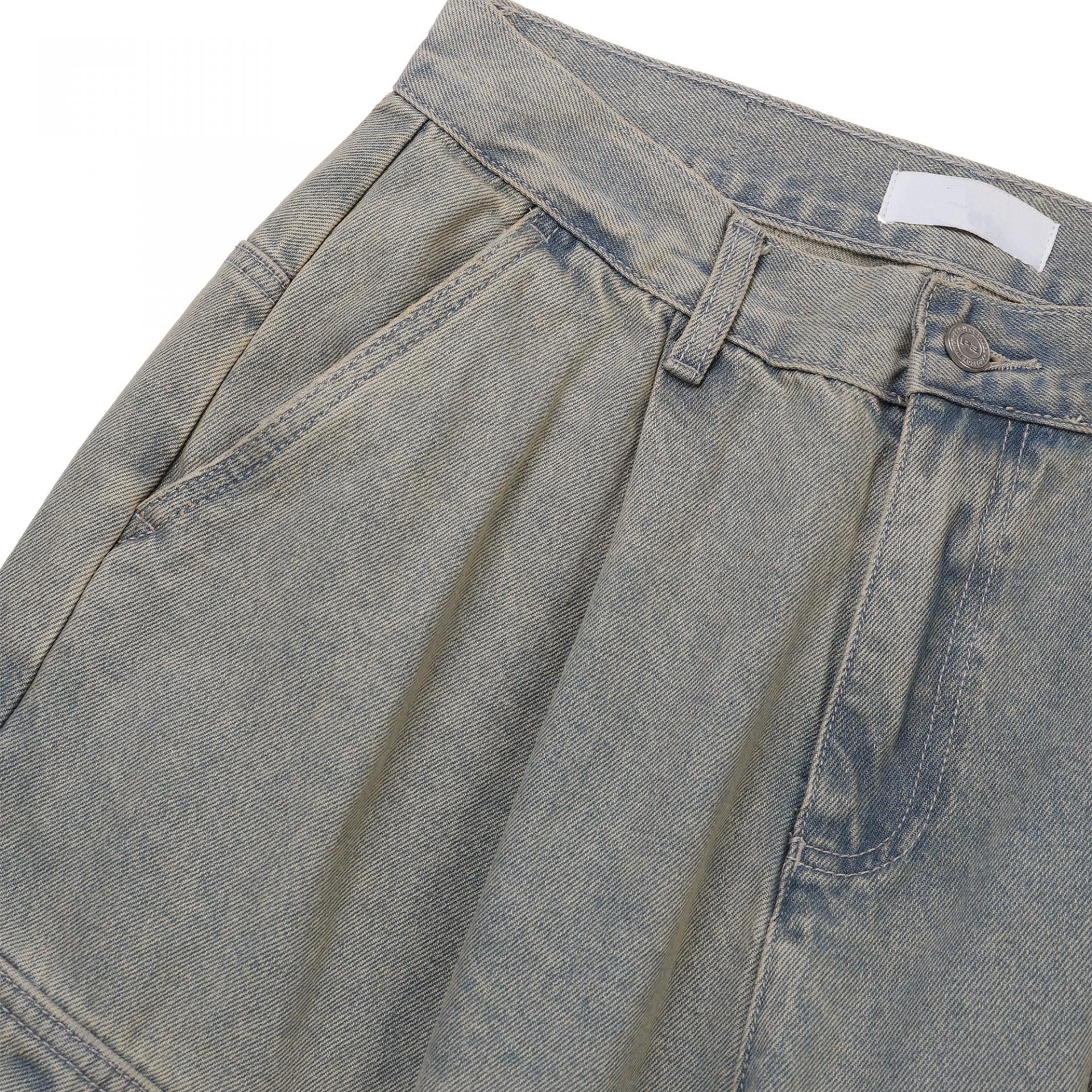 gray parachute denim cargo pants