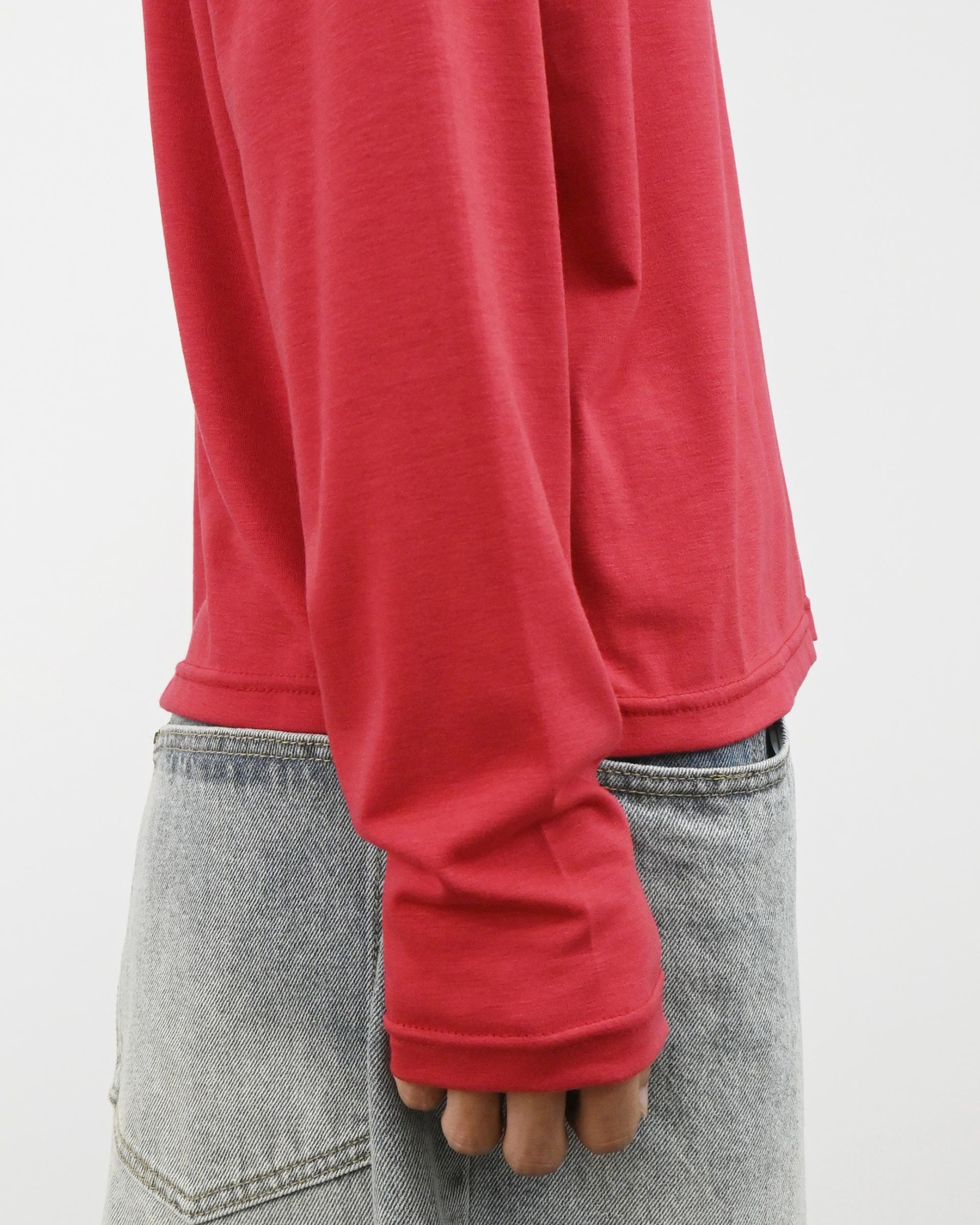 back slit henley neck t-shirts