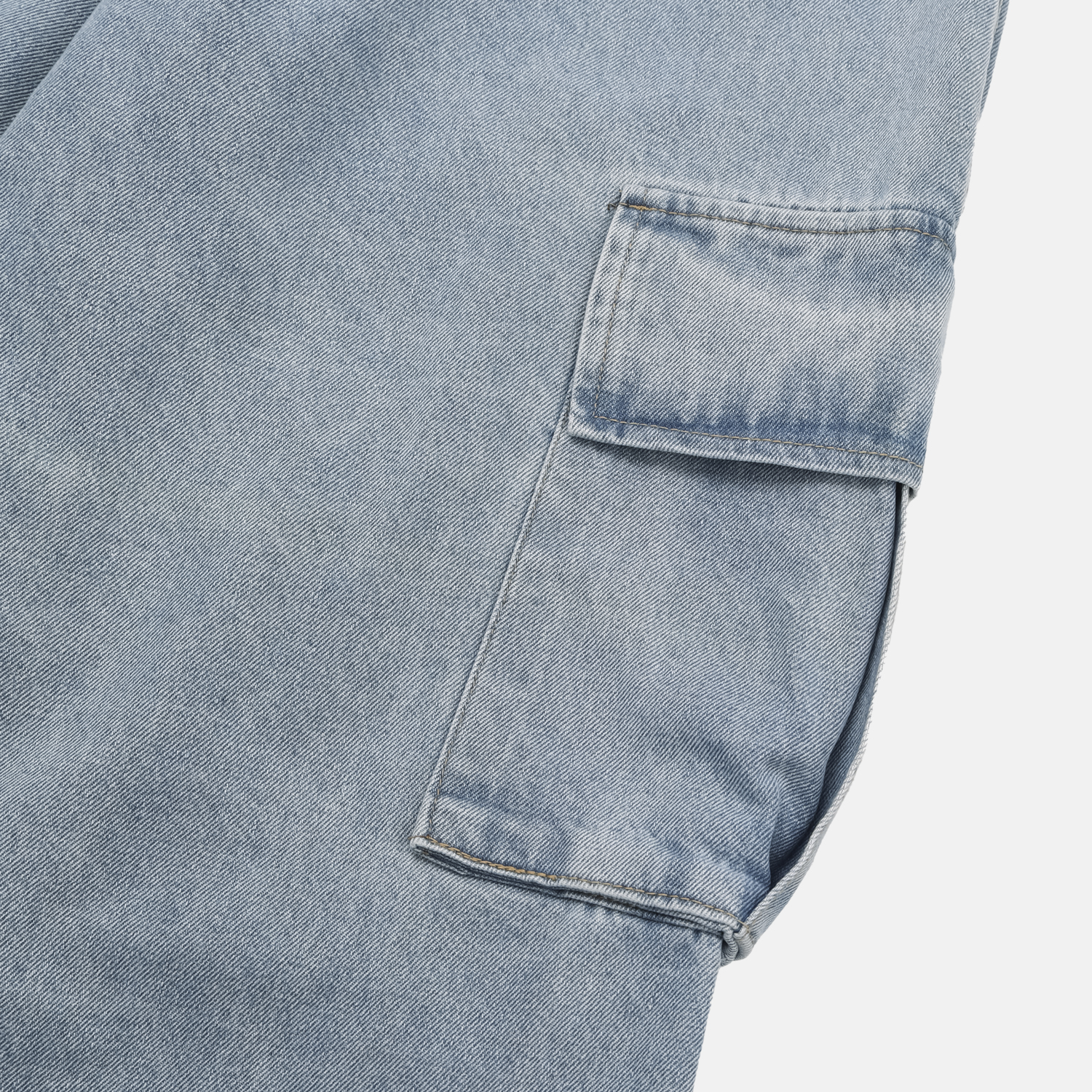 banding big cargo denim pants