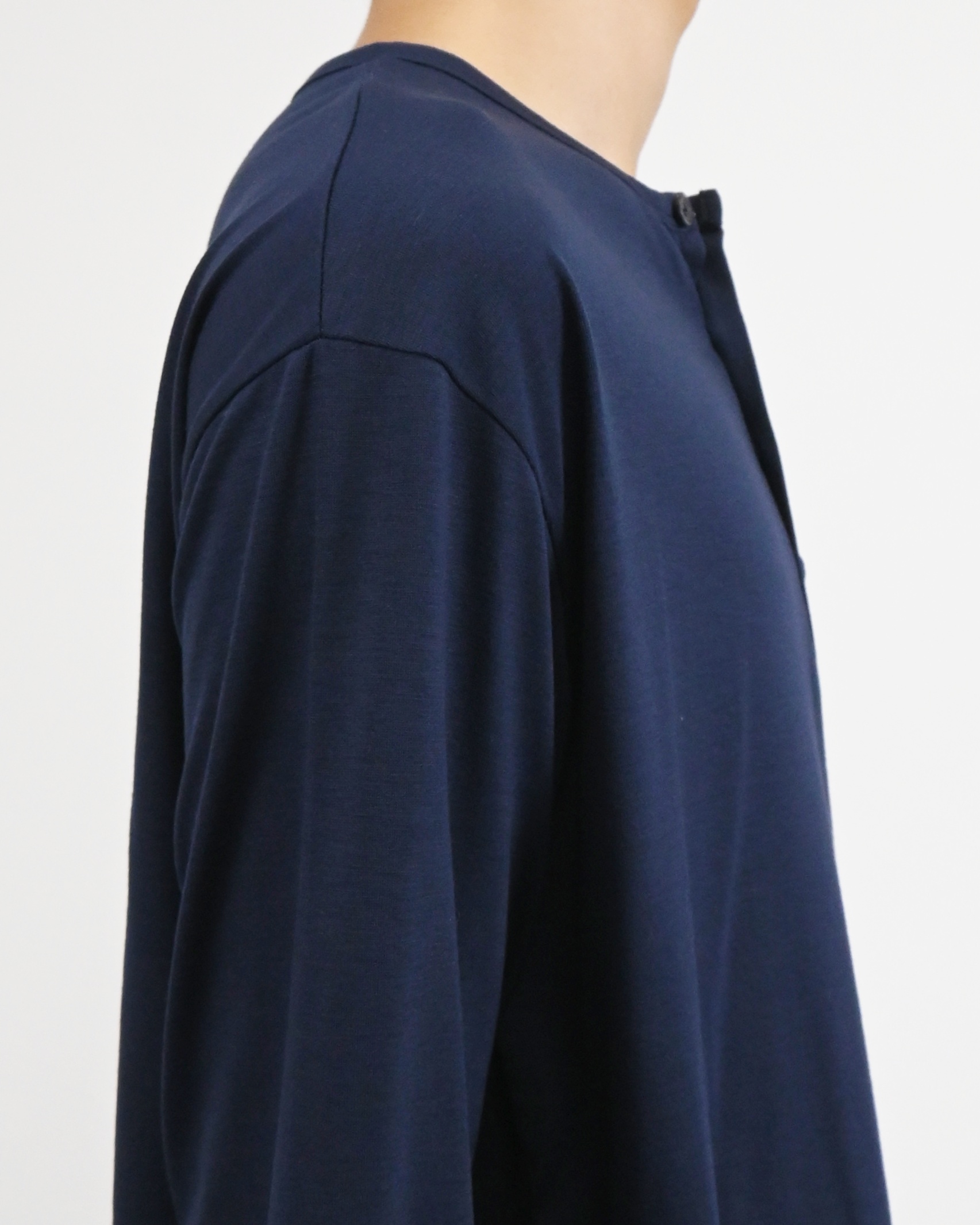 back slit henley neck t-shirts