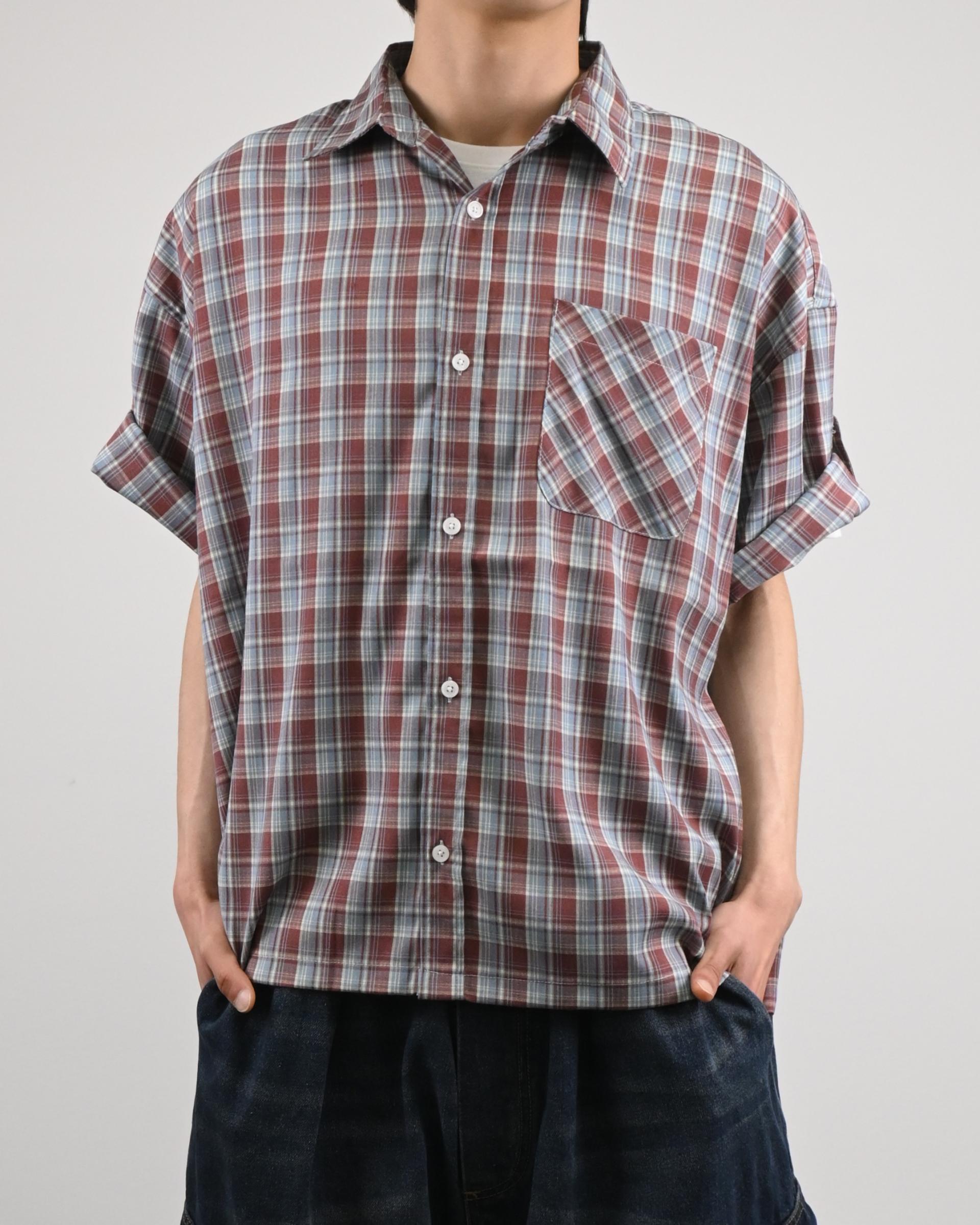 rabin checkered roll-up shirt